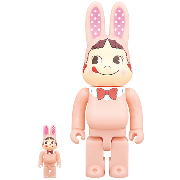 R@BBRICK 着ぐるみペコちゃん 赤蓄光 100％ & 400％ | MEDICOM TOY