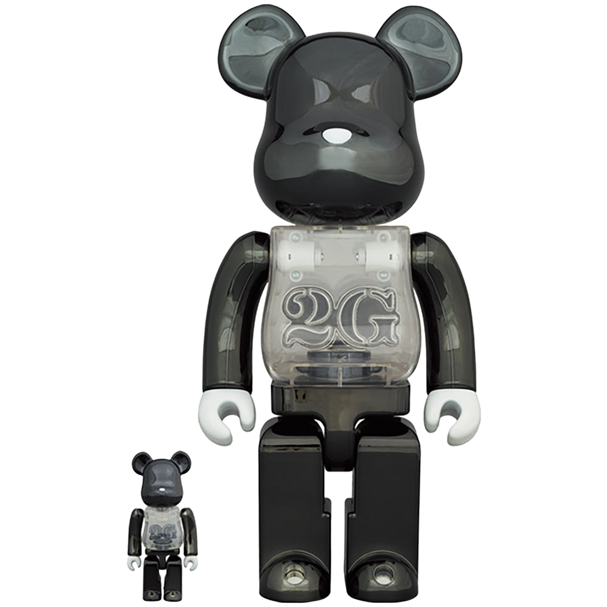BE@RBRICK 2G BLACK CHROME 100％ & 400％