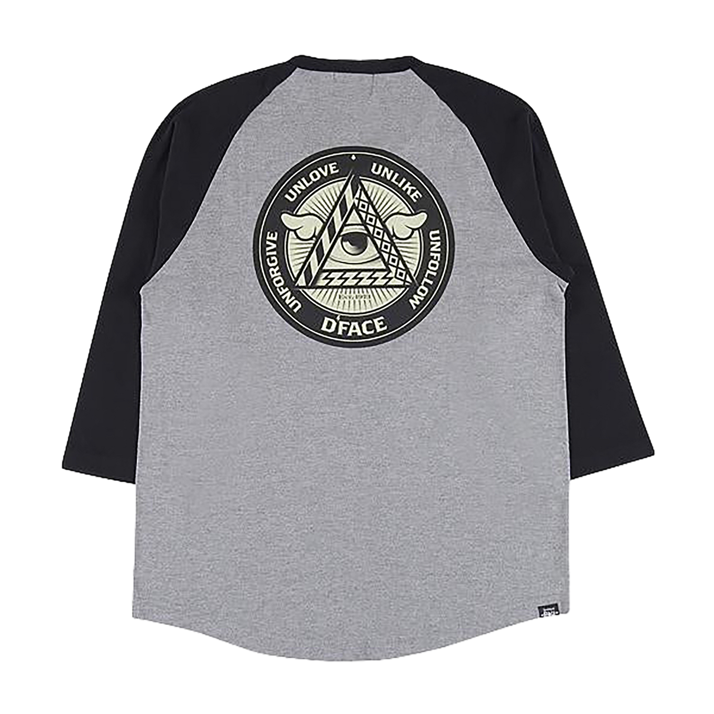 D*FACE RAGLAN 3/4 TEE EMBLEM