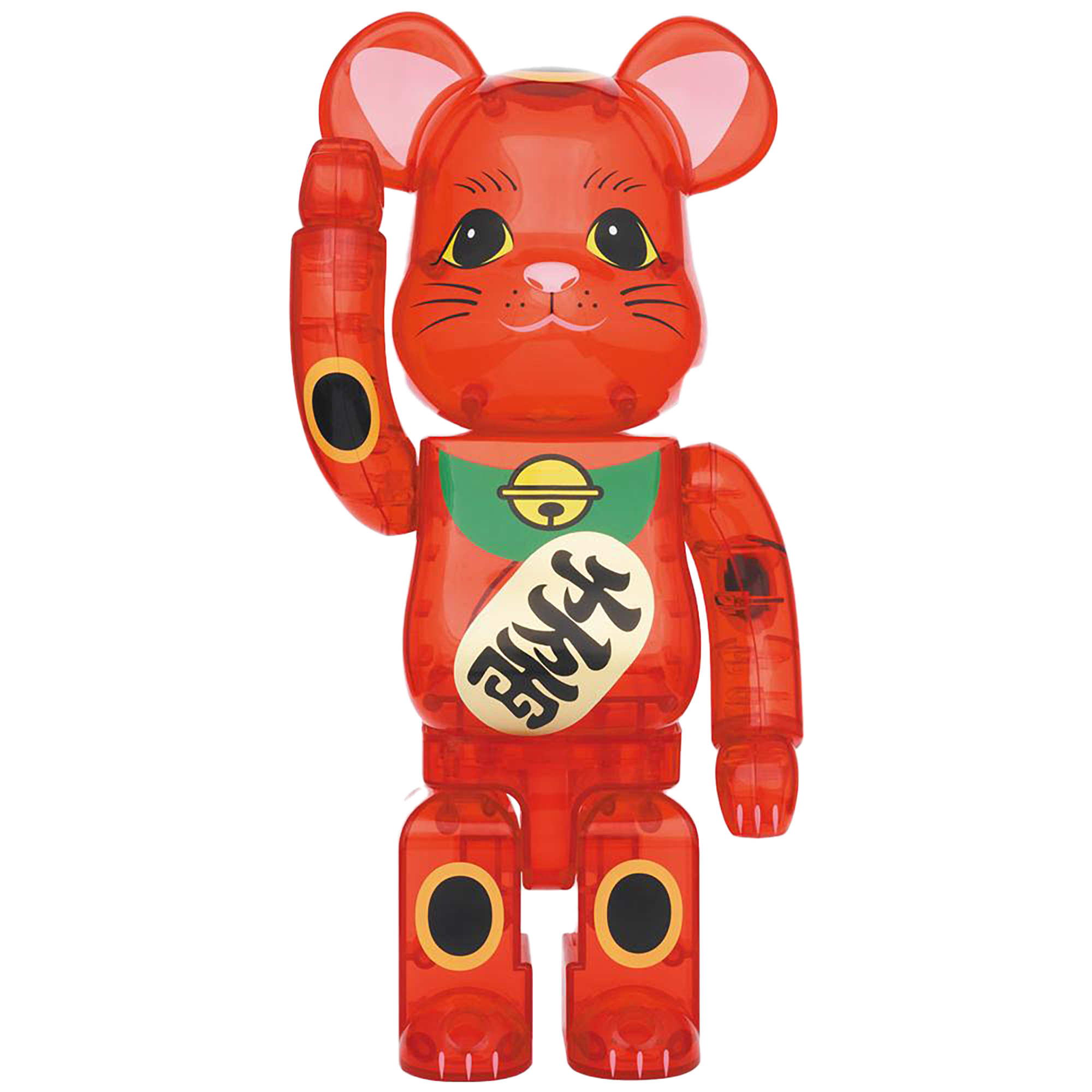BE@RBRICK Maneki Neko Plum transparent 400％