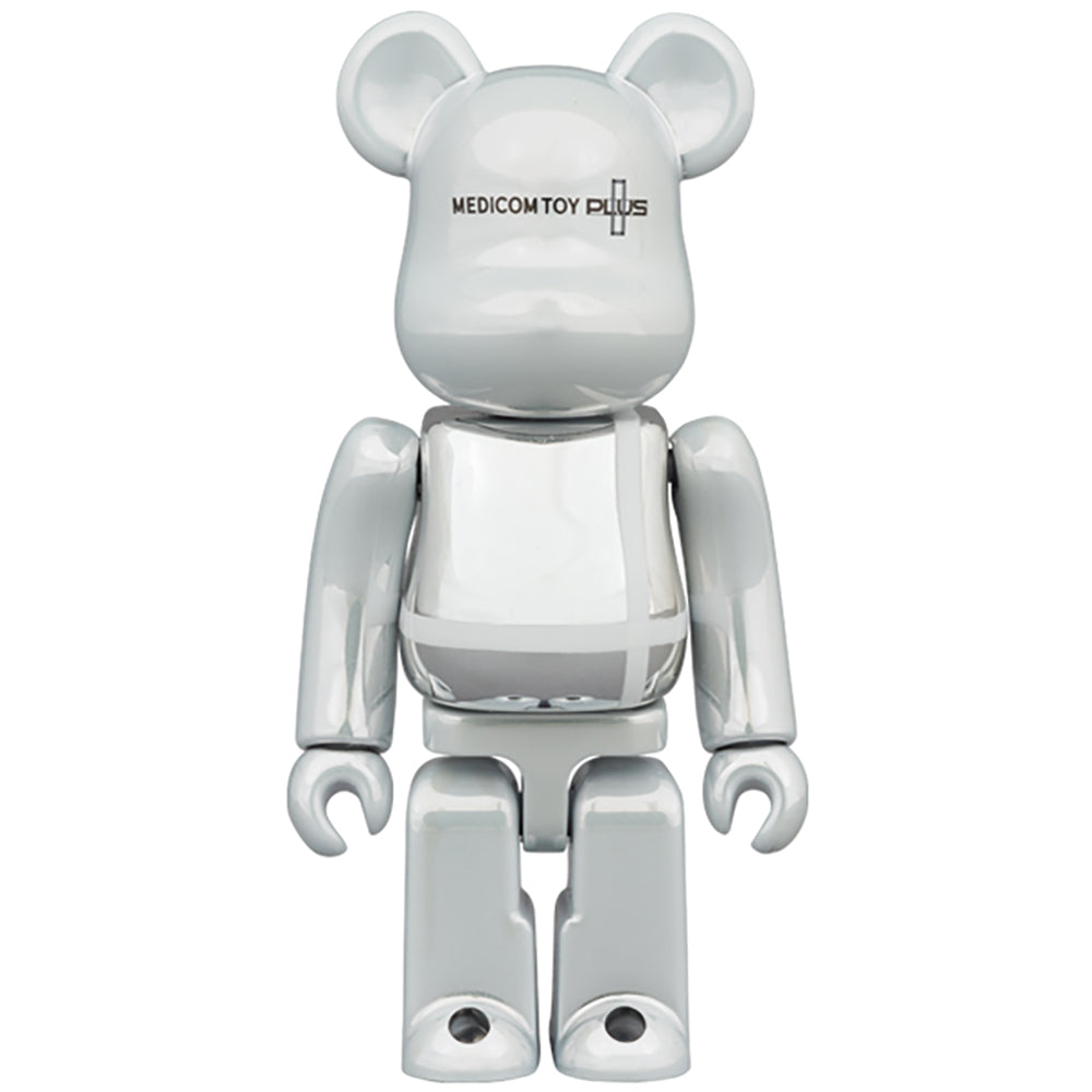 BE@RBRICK MEDICOM TOY PLUS WHITE CHROME Ver. 100％ & 400％_1
