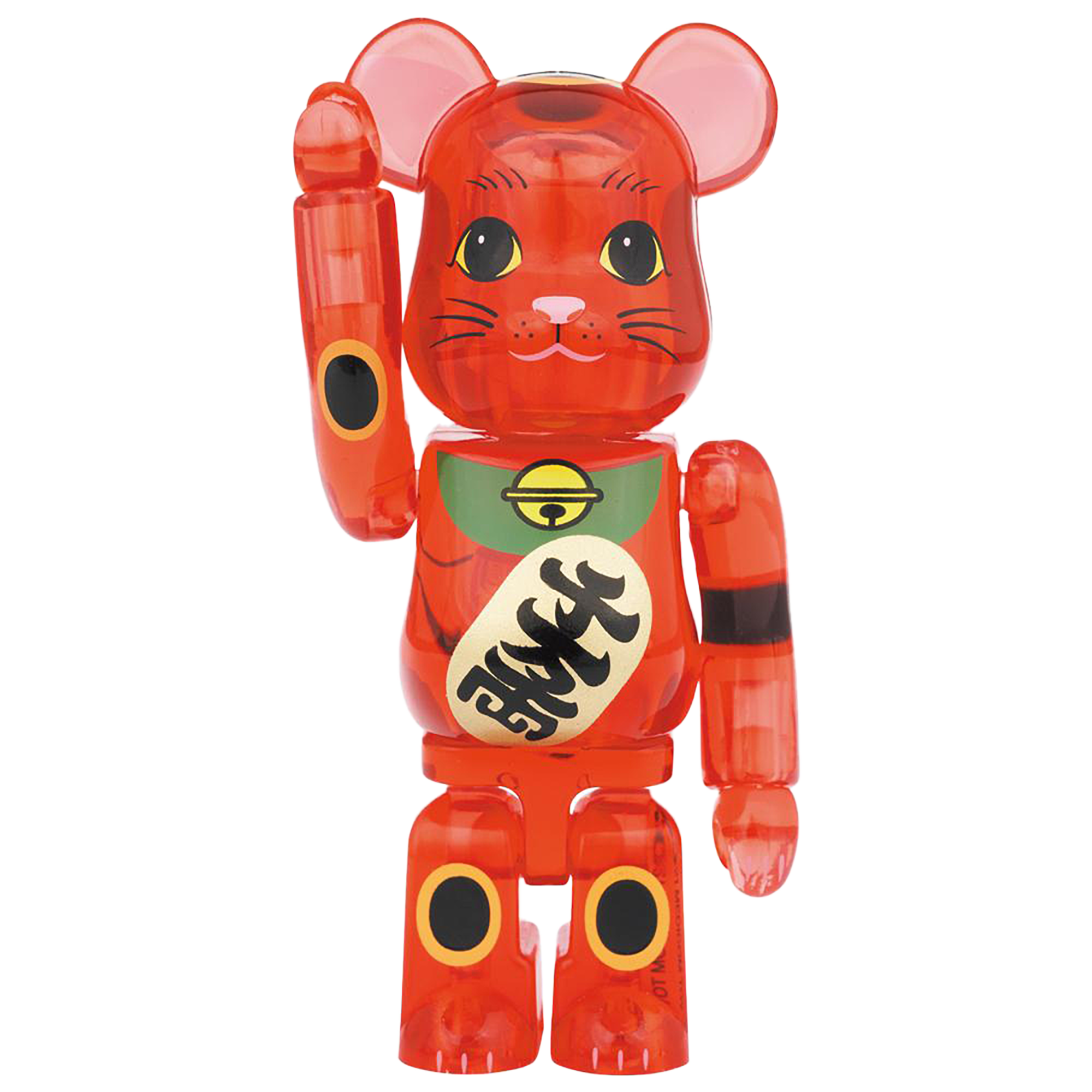 BE@RBRICK Maneki Neko Plum transparent 100％