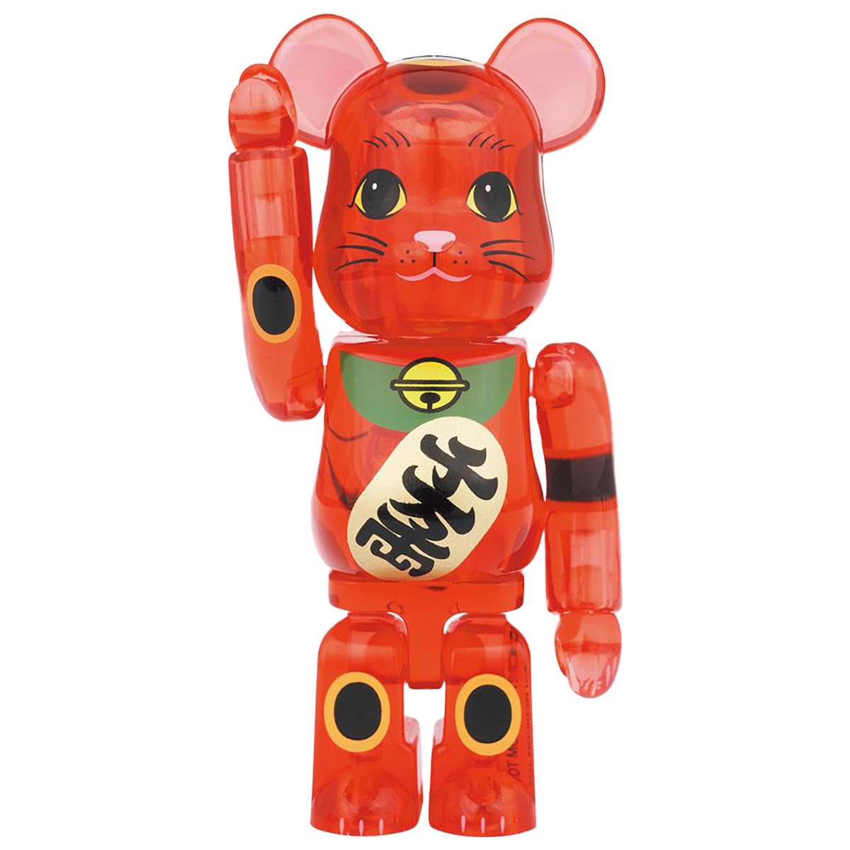 BE@RBRICK Maneki Neko Plum transparent 100％