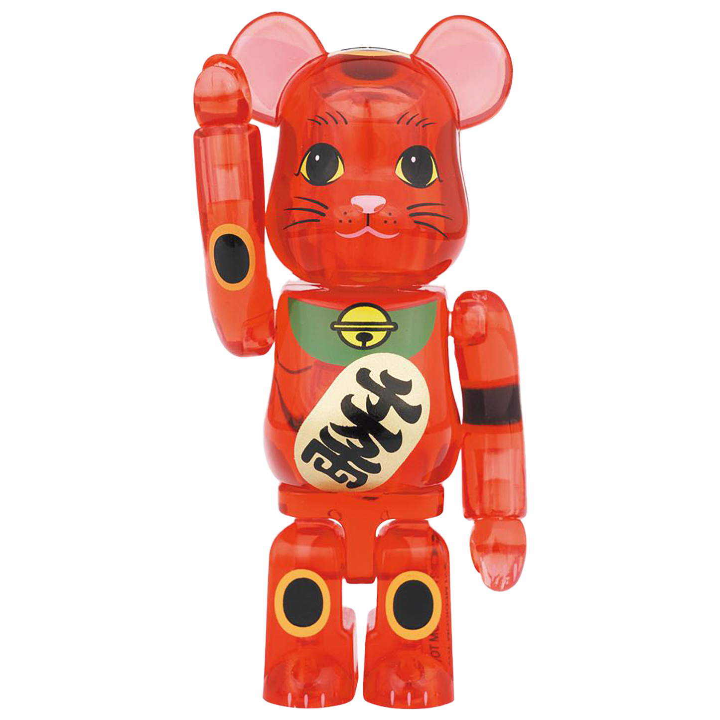 BE@RBRICK Maneki Neko Plum transparent 100％