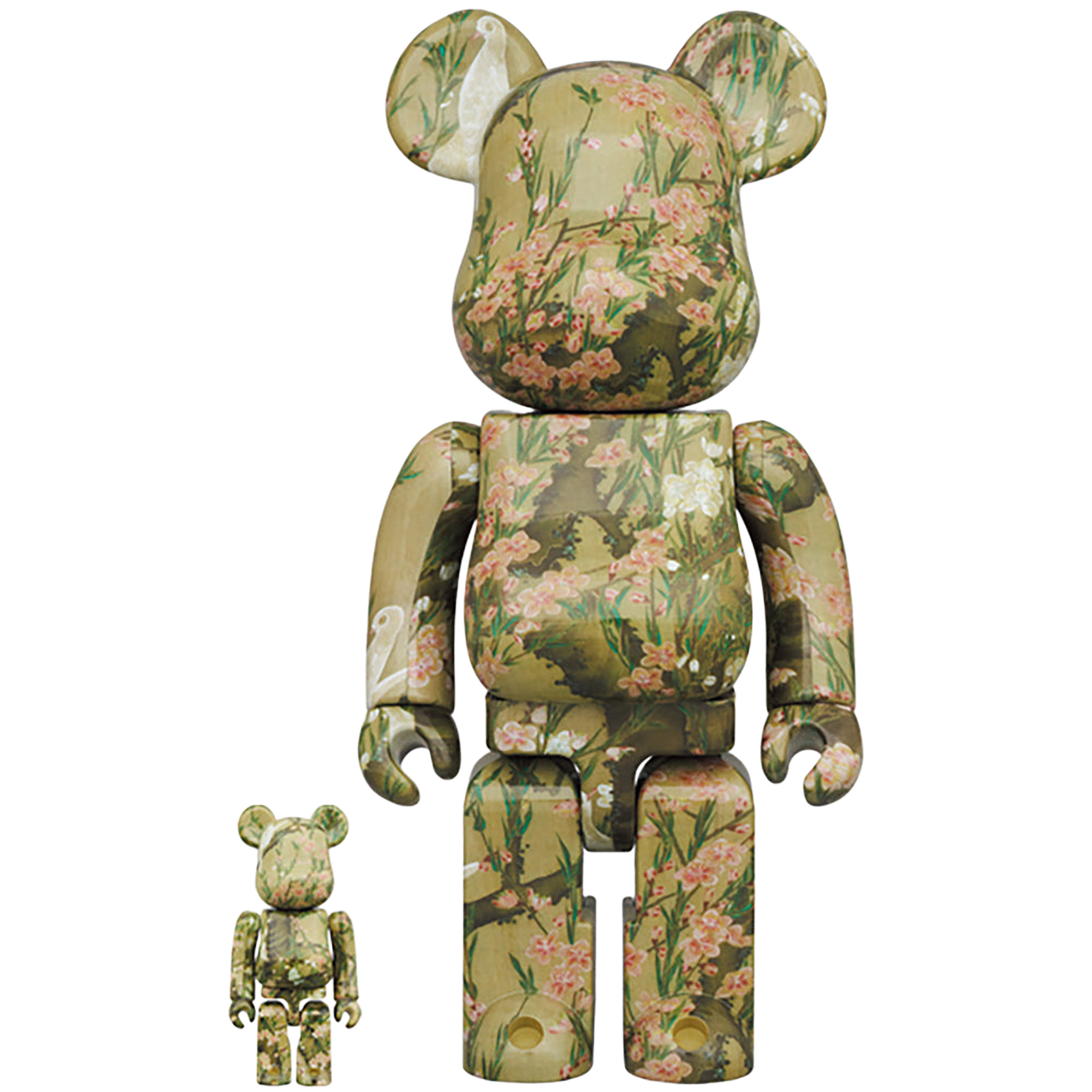 BE@RBRICK 伊藤若冲「桃花小禽図」100％ & 400％