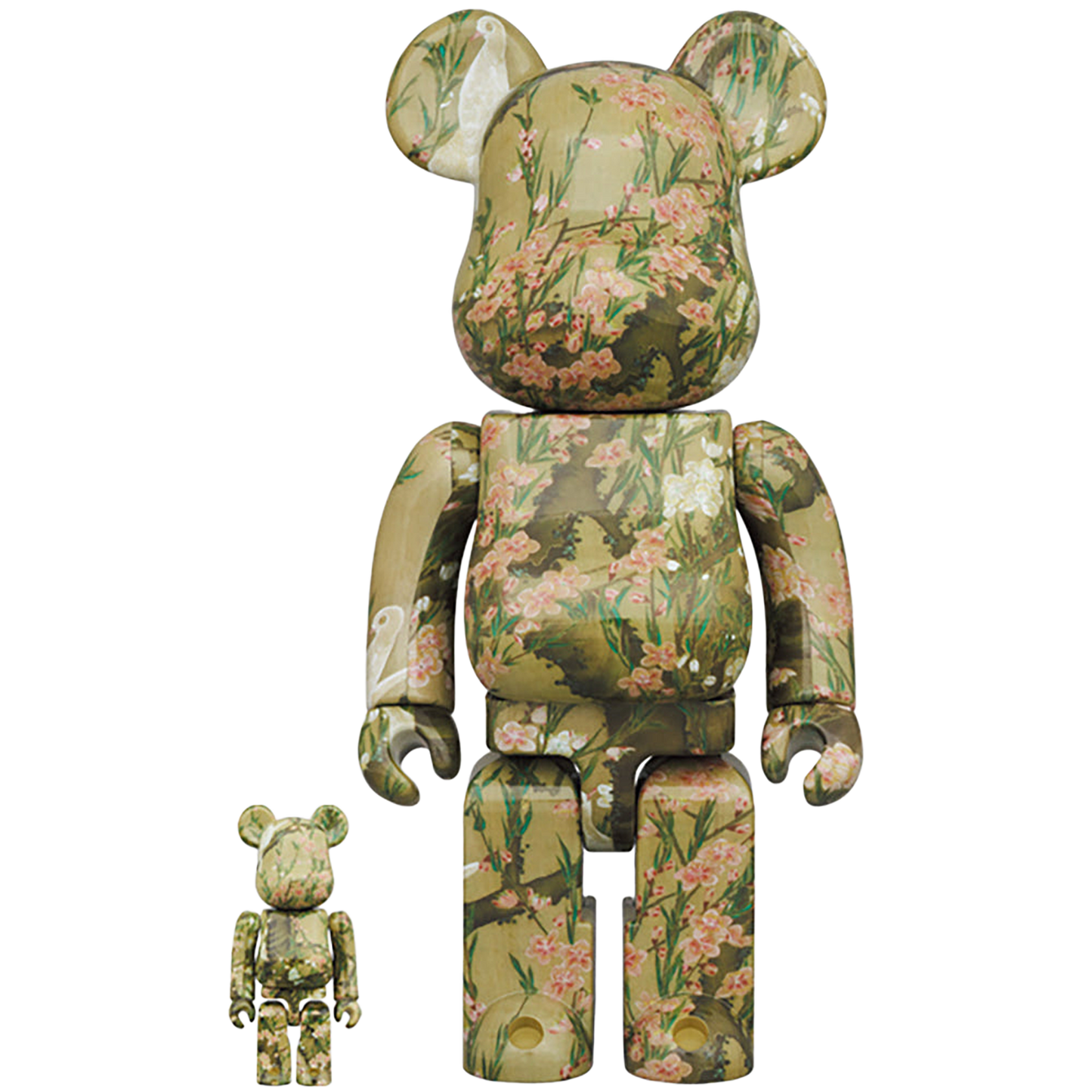 BE@RBRICK 伊藤若冲「桃花小禽図」100％ & 400％