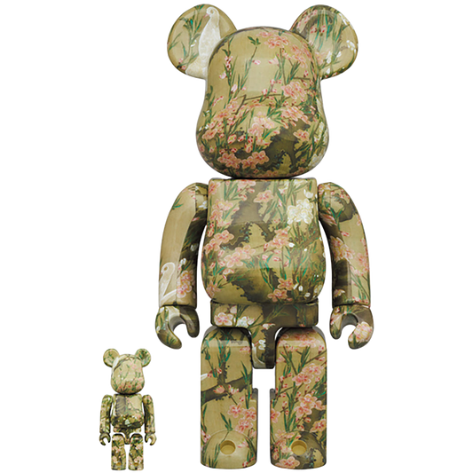 BE@RBRICK 伊藤若冲「桃花小禽図」100％ & 400％