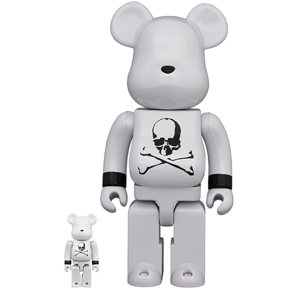 BE@RBRICK mastermind JAPAN WHITE CHROME Ver. 100％ & 400％_0