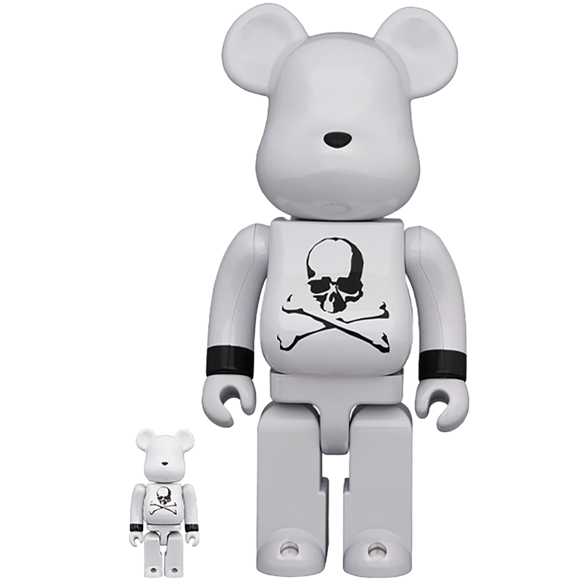 BE@RBRICK mastermind JAPAN WHITE CHROME Ver. 100％ & 400％