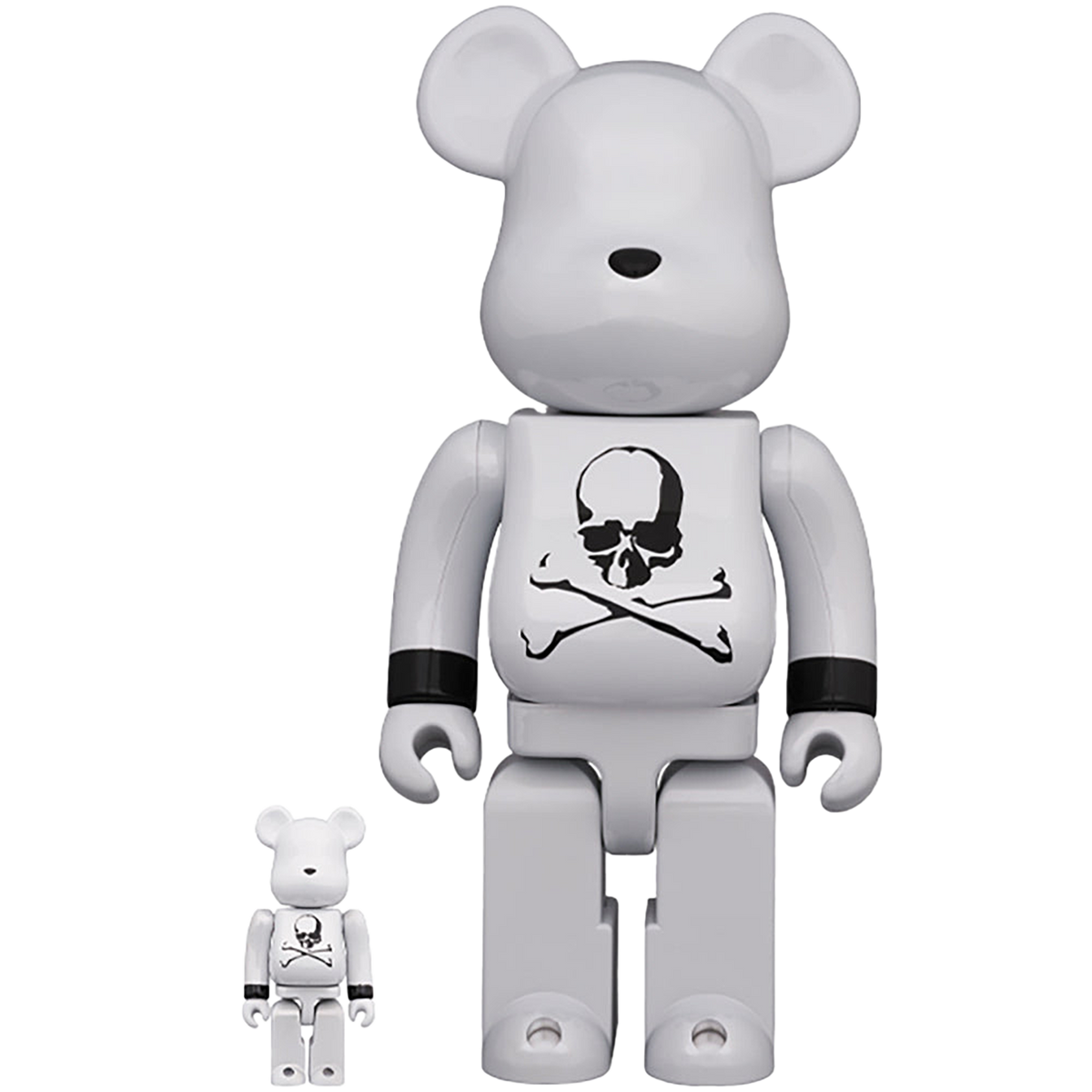 BE@RBRICK mastermind JAPAN WHITE CHROME Ver. 100％ & 400％