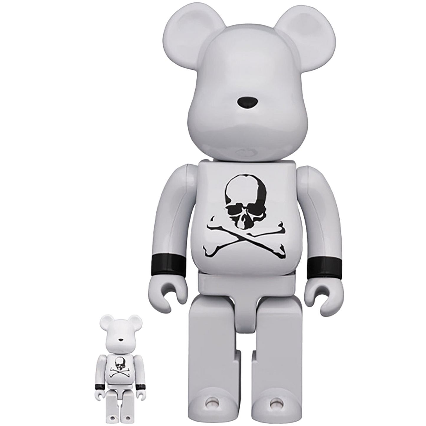 BE@RBRICK mastermind JAPAN WHITE CHROME Ver. 100％ & 400％