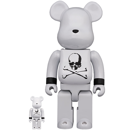 BE@RBRICK mastermind JAPAN WHITE CHROME Ver. 100％ & 400％