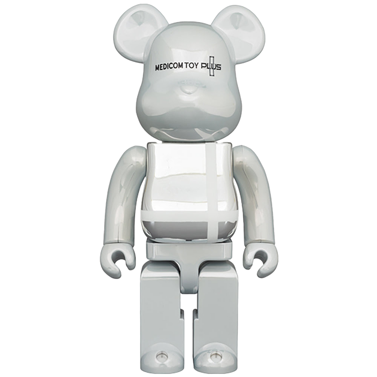 BE@RBRICK MEDICOM TOY PLUS WHITE CHROME Ver. 100％ & 400％