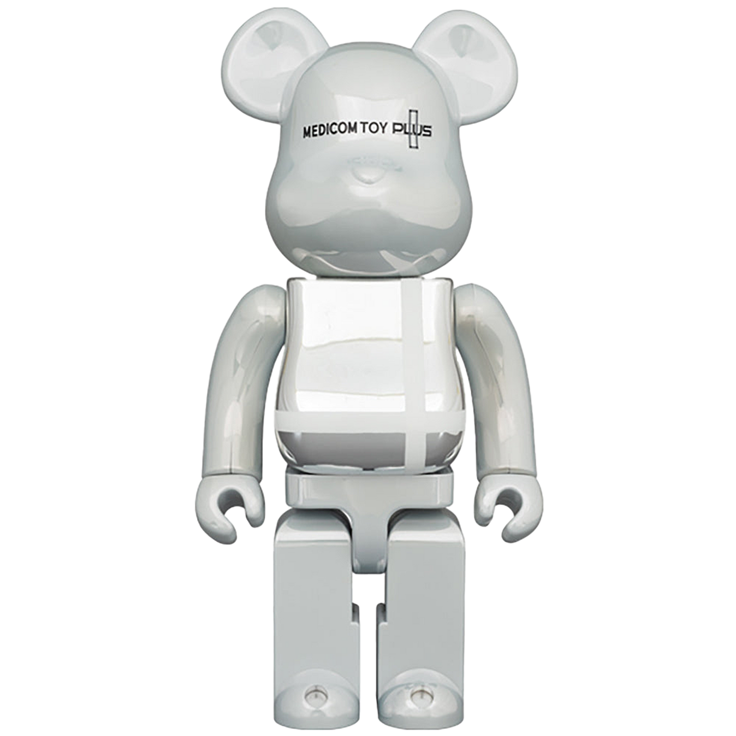 BE@RBRICK MEDICOM TOY PLUS WHITE CHROME Ver. 100％ & 400％
