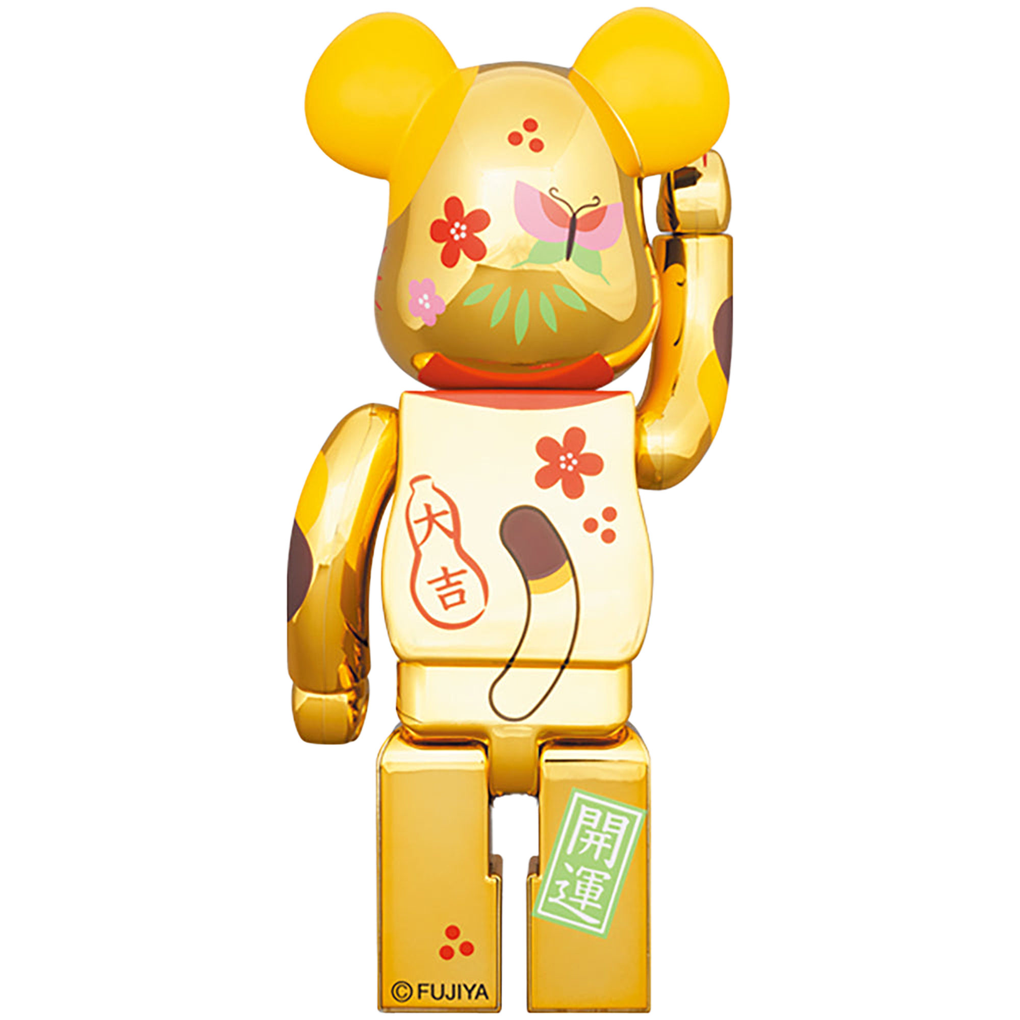 BE@RBRICK 招き猫 ペコちゃん 福 金メッキ 100％ & 400％