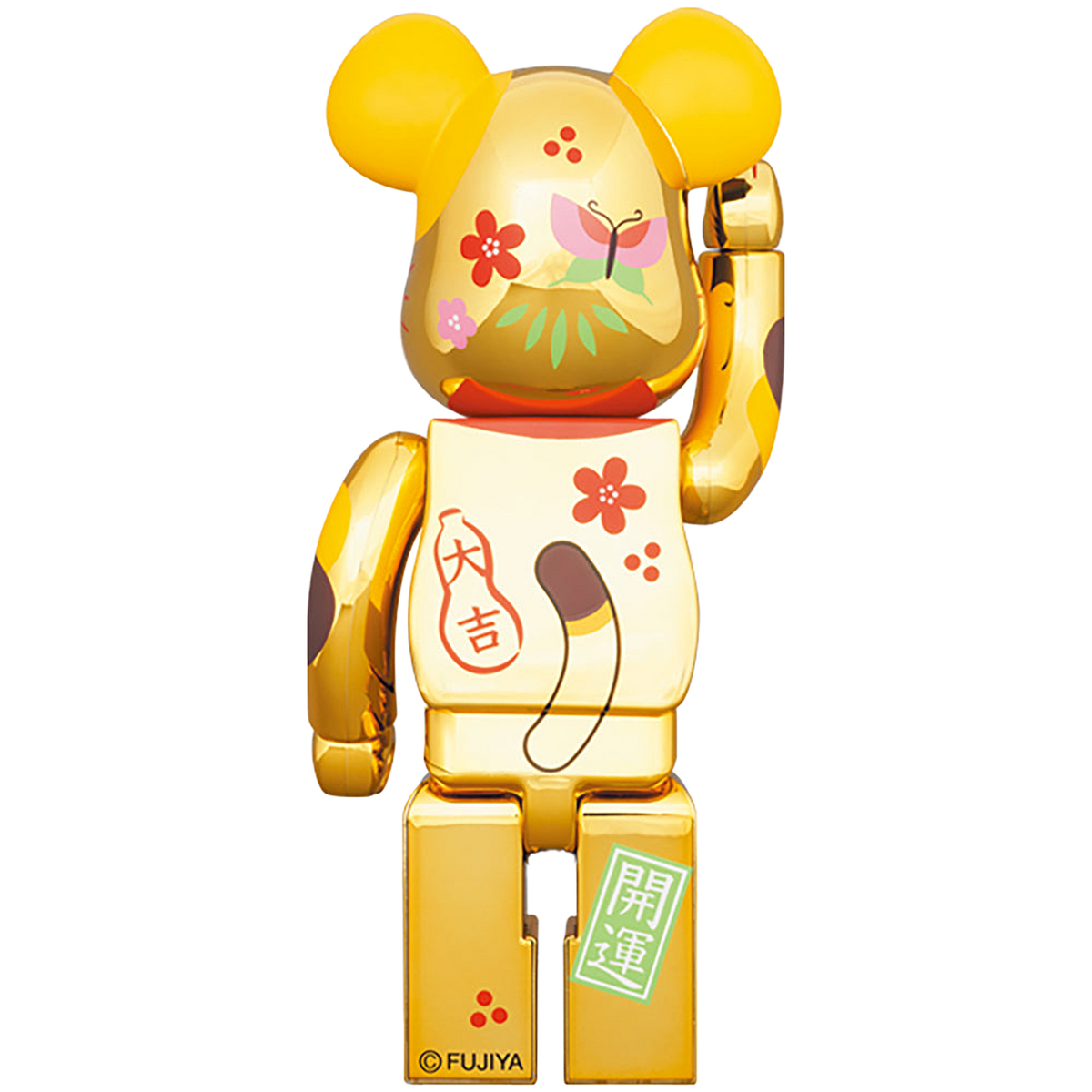 BE@RBRICK 招き猫 ペコちゃん 福 金メッキ 100％ & 400％