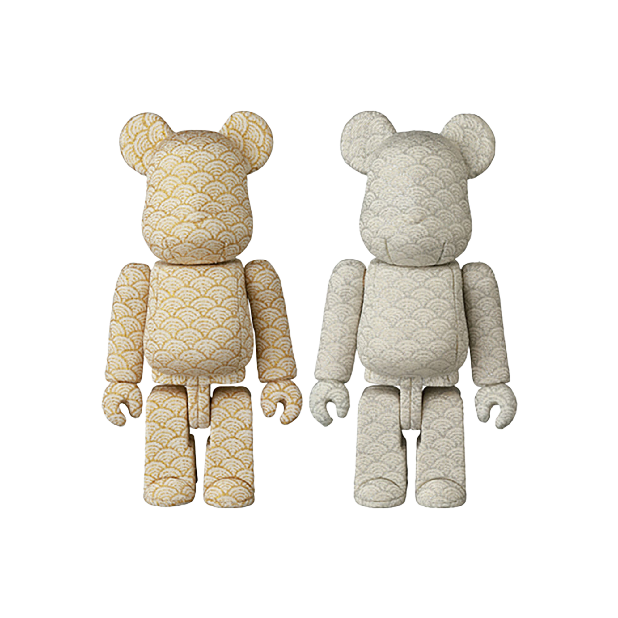木目込みBE@RBRICK 青海波 金／青海波 銀