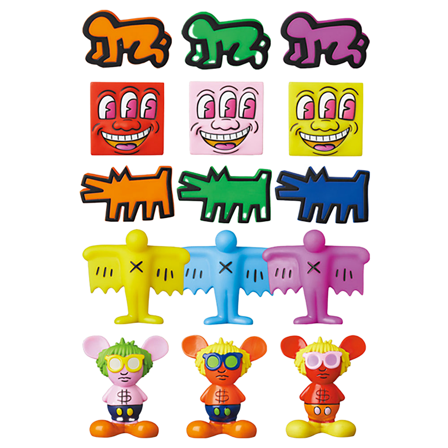 MINI VCD KEITH HARING #2 Barking Dog／Flying Devil／Radiant Baby／ Andy Mouse／Three Eyed Smiling Face
