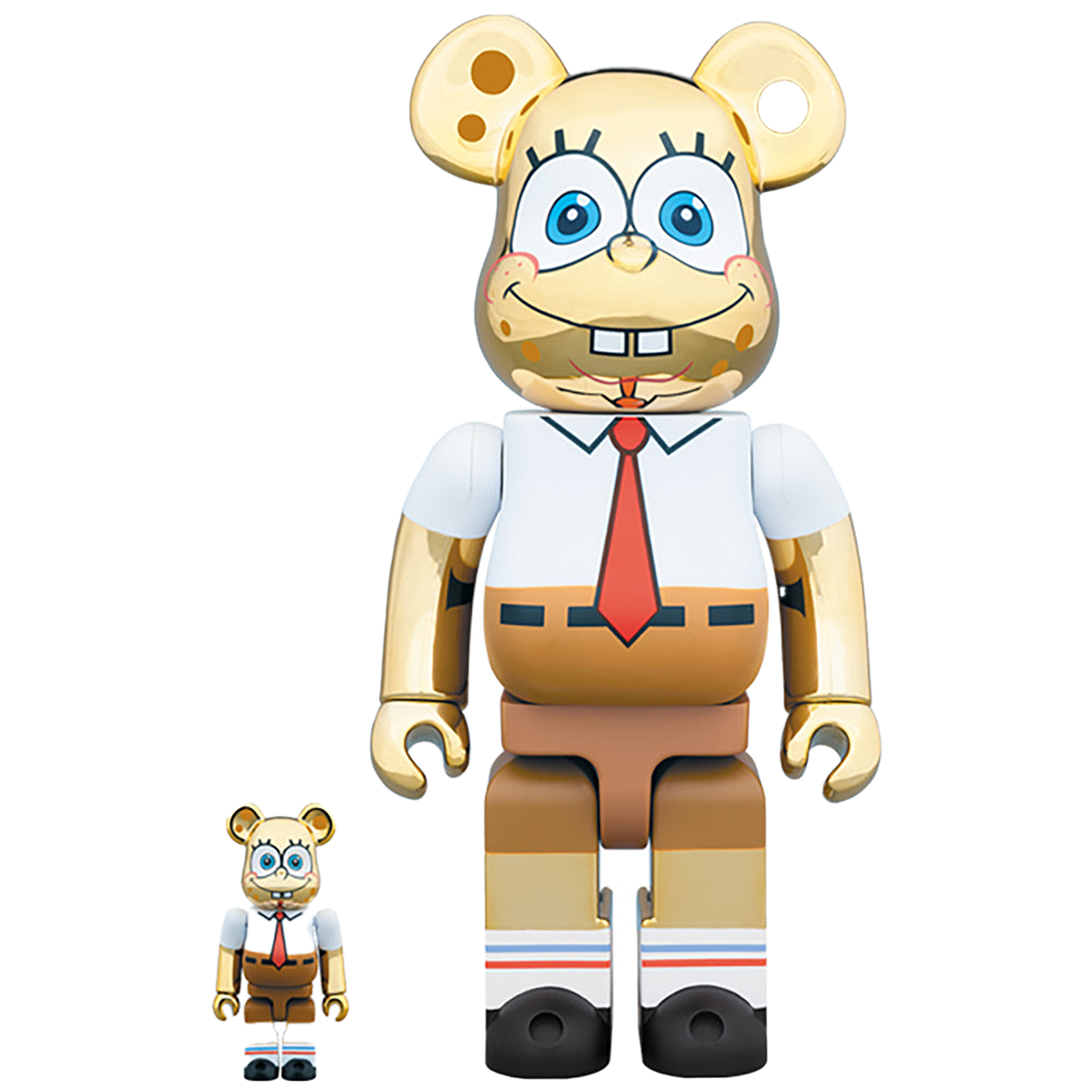 BE@RBRICK SpongeBob GOLD CHROME 100％ & 400％