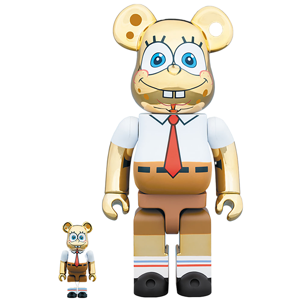 BE@RBRICK SpongeBob GOLD CHROME 100％ & 400％