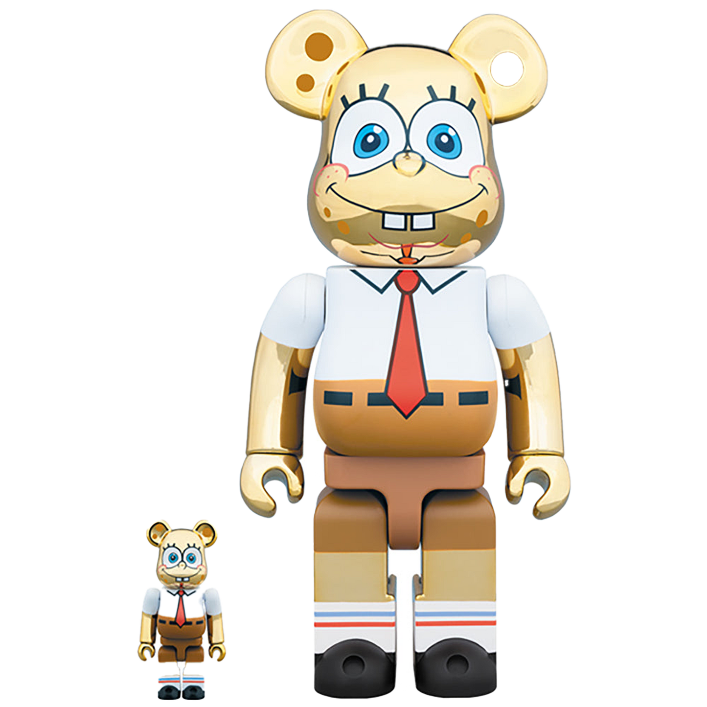 BE@RBRICK SpongeBob GOLD CHROME 100％ & 400％
