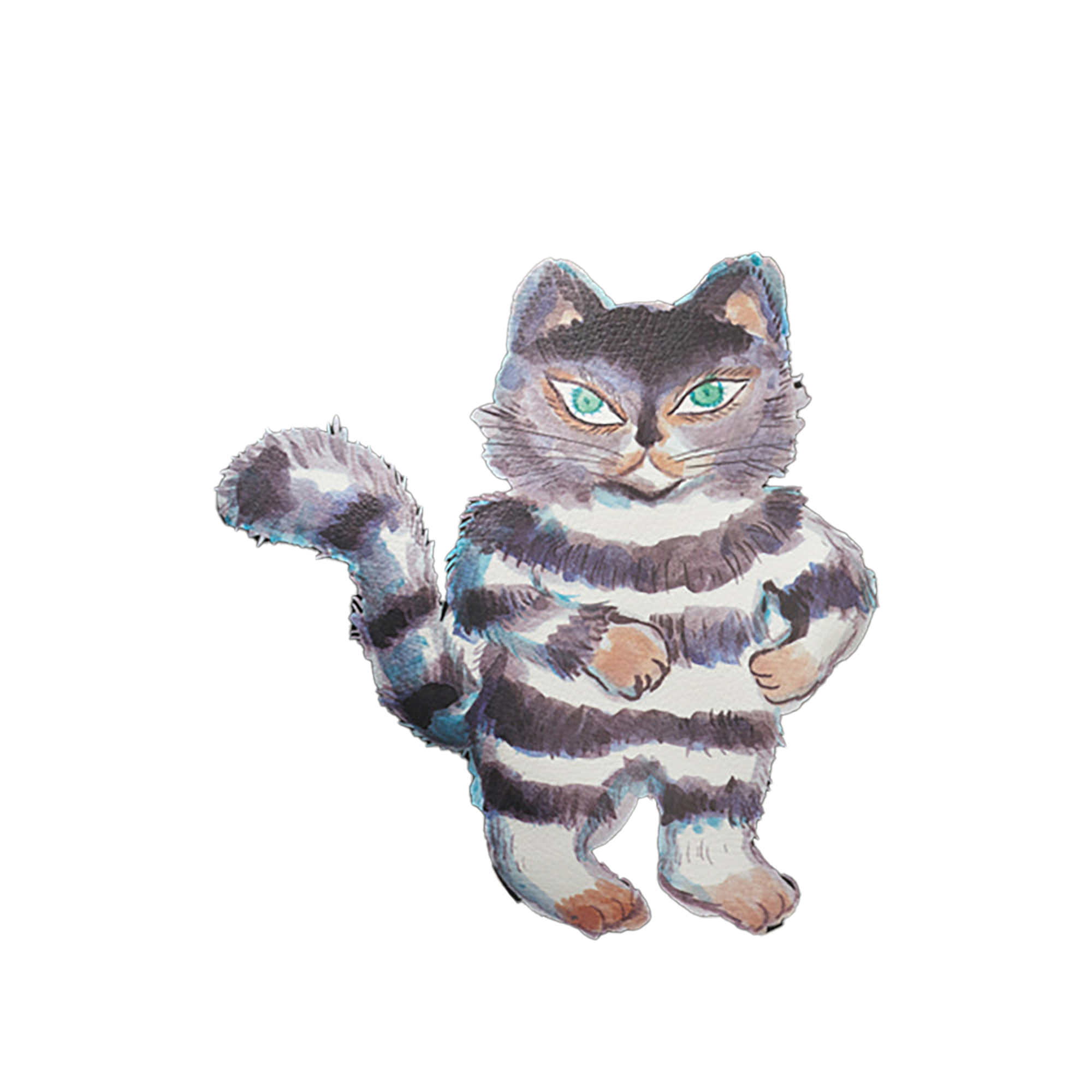 MLE100万回生きたねこ とらねこポーチ ブラック/アイボリー