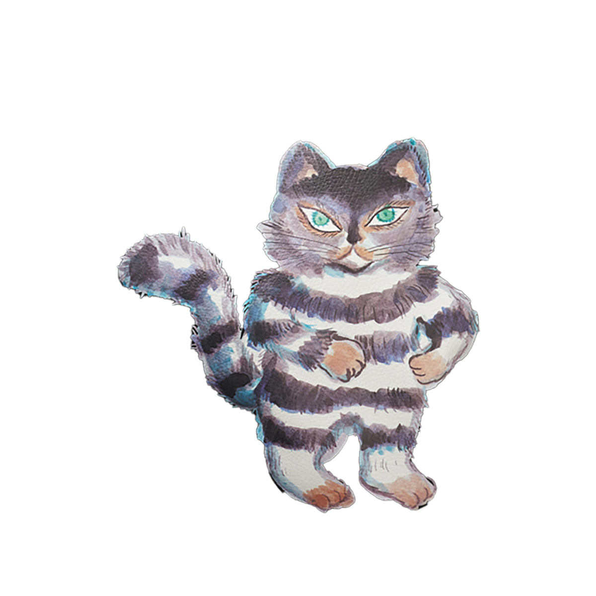MLE100万回生きたねこ とらねこポーチ ブラック/アイボリー
