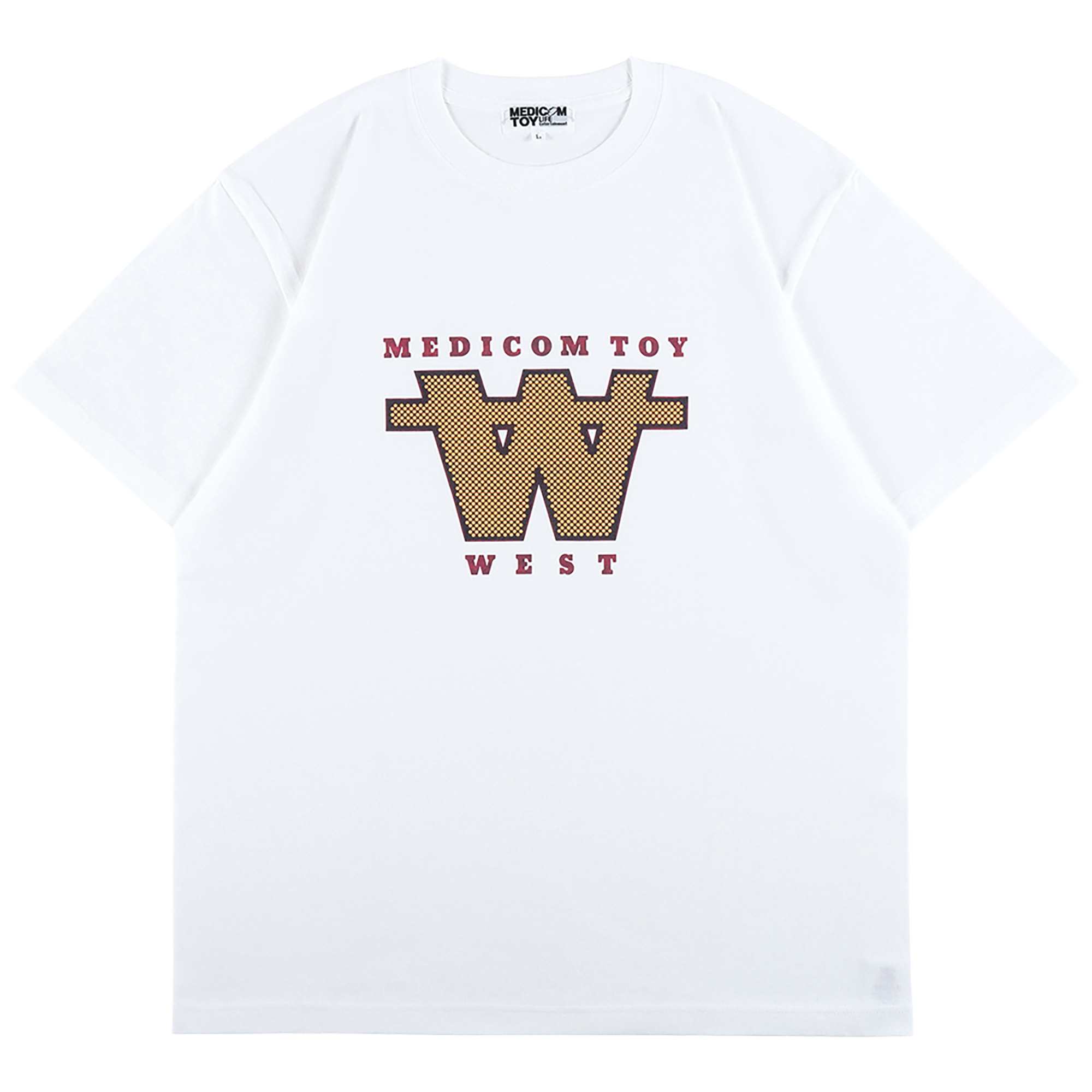 MLE MEDICOM TOY WEST ORIGINAL PRODUCTS MEDICOM TOY WEST LOGO TEE
