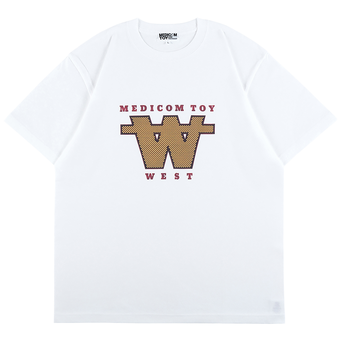 MLE MEDICOM TOY WEST ORIGINAL PRODUCTS MEDICOM TOY WEST LOGO TEE