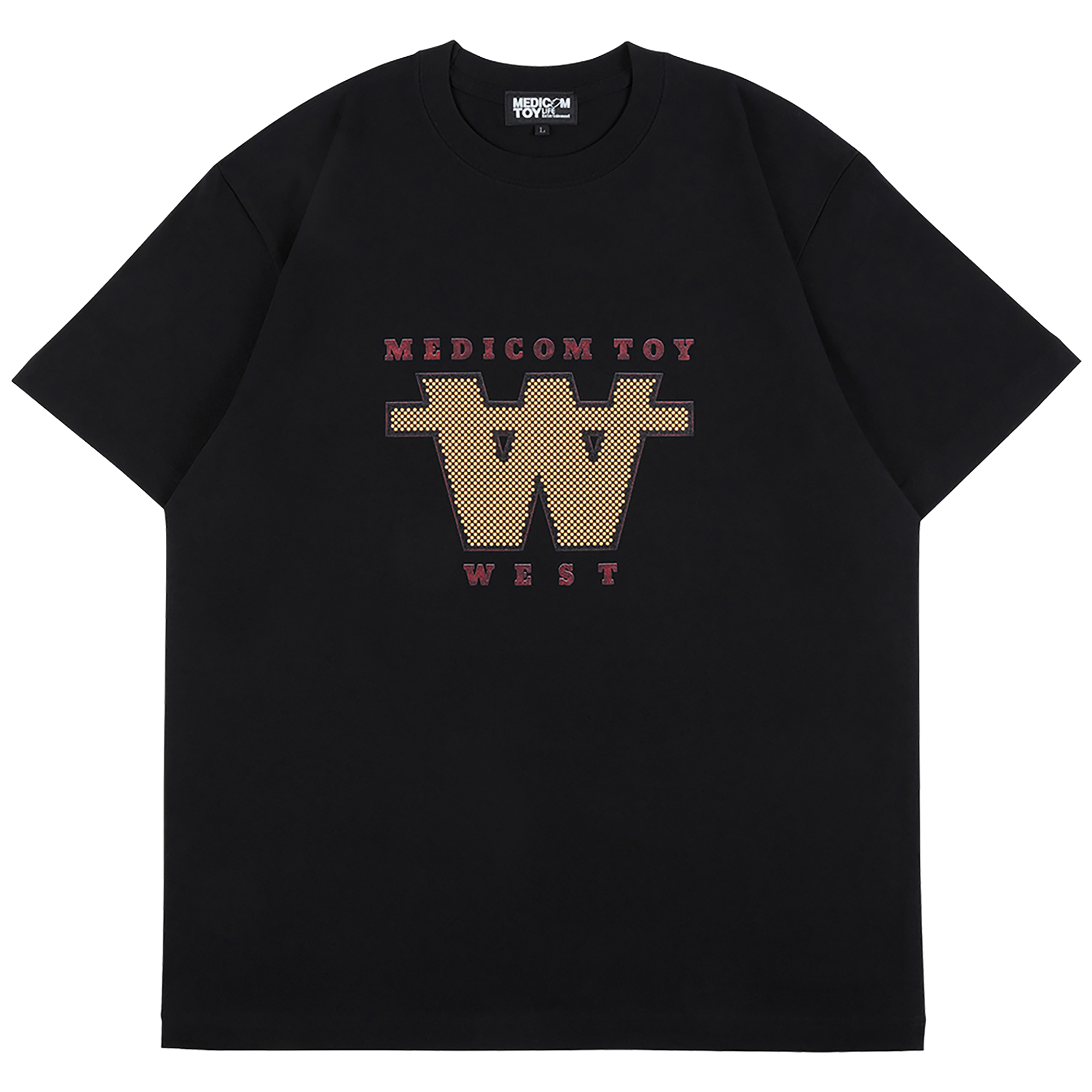 MLE MEDICOM TOY WEST ORIGINAL PRODUCTS MEDICOM TOY WEST LOGO TEE