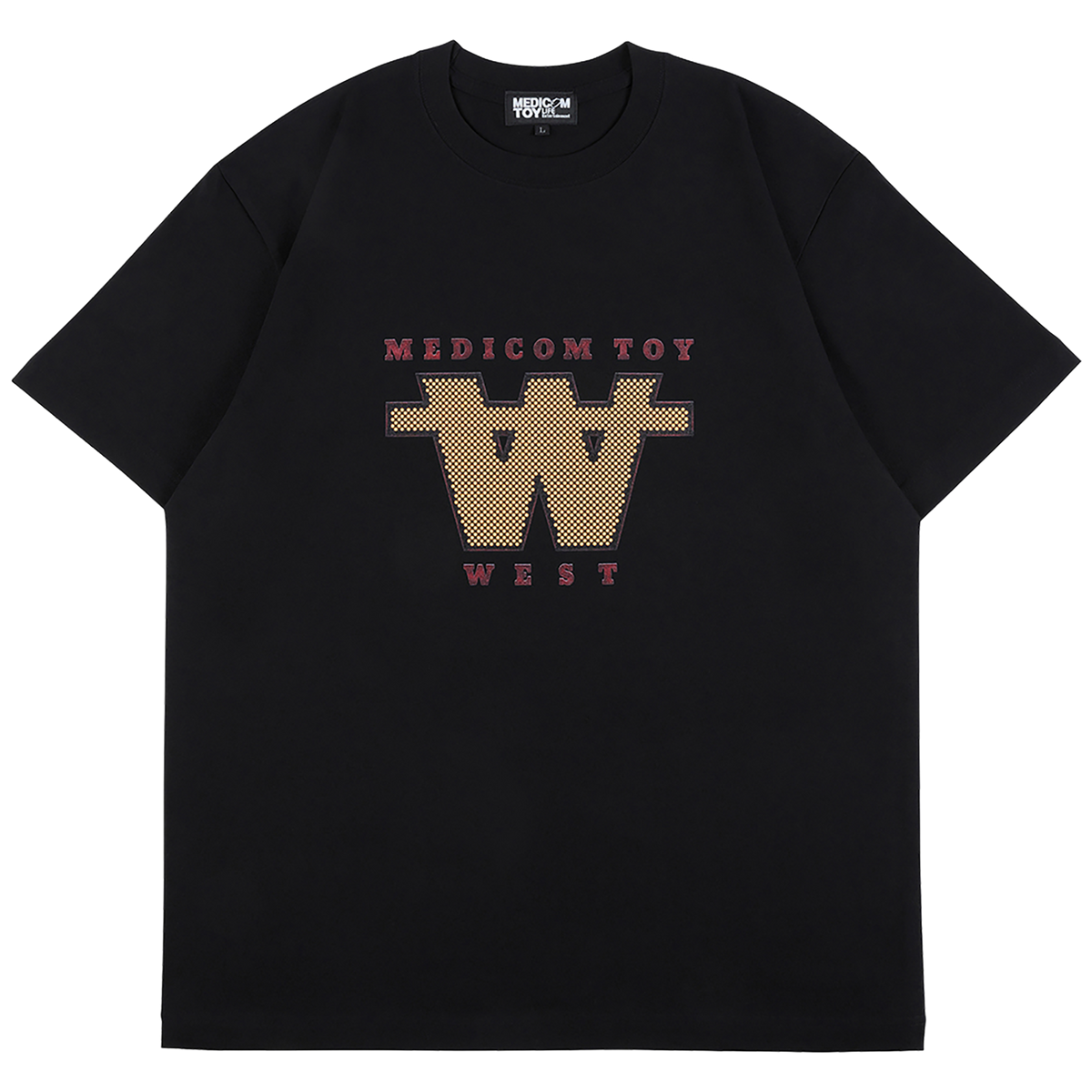 MLE MEDICOM TOY WEST ORIGINAL PRODUCTS MEDICOM TOY WEST LOGO TEE