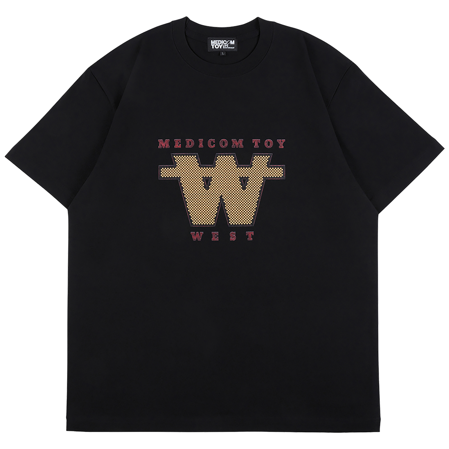 MLE MEDICOM TOY WEST ORIGINAL PRODUCTS MEDICOM TOY WEST LOGO TEE