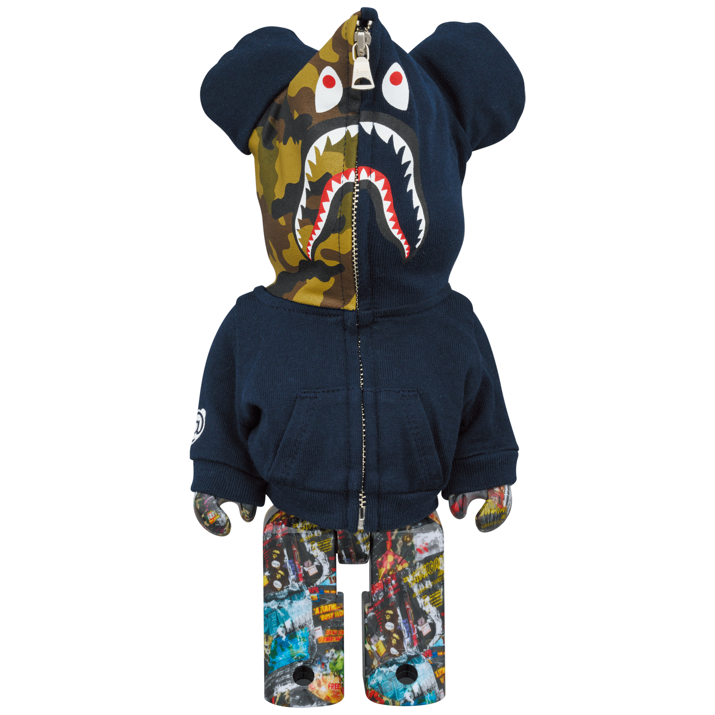 BE@RBRICK BAPE(R) LEGACY CAMO SHARK GRAY／RED／NAVY 100％ & 400％ 3 PCS SET
