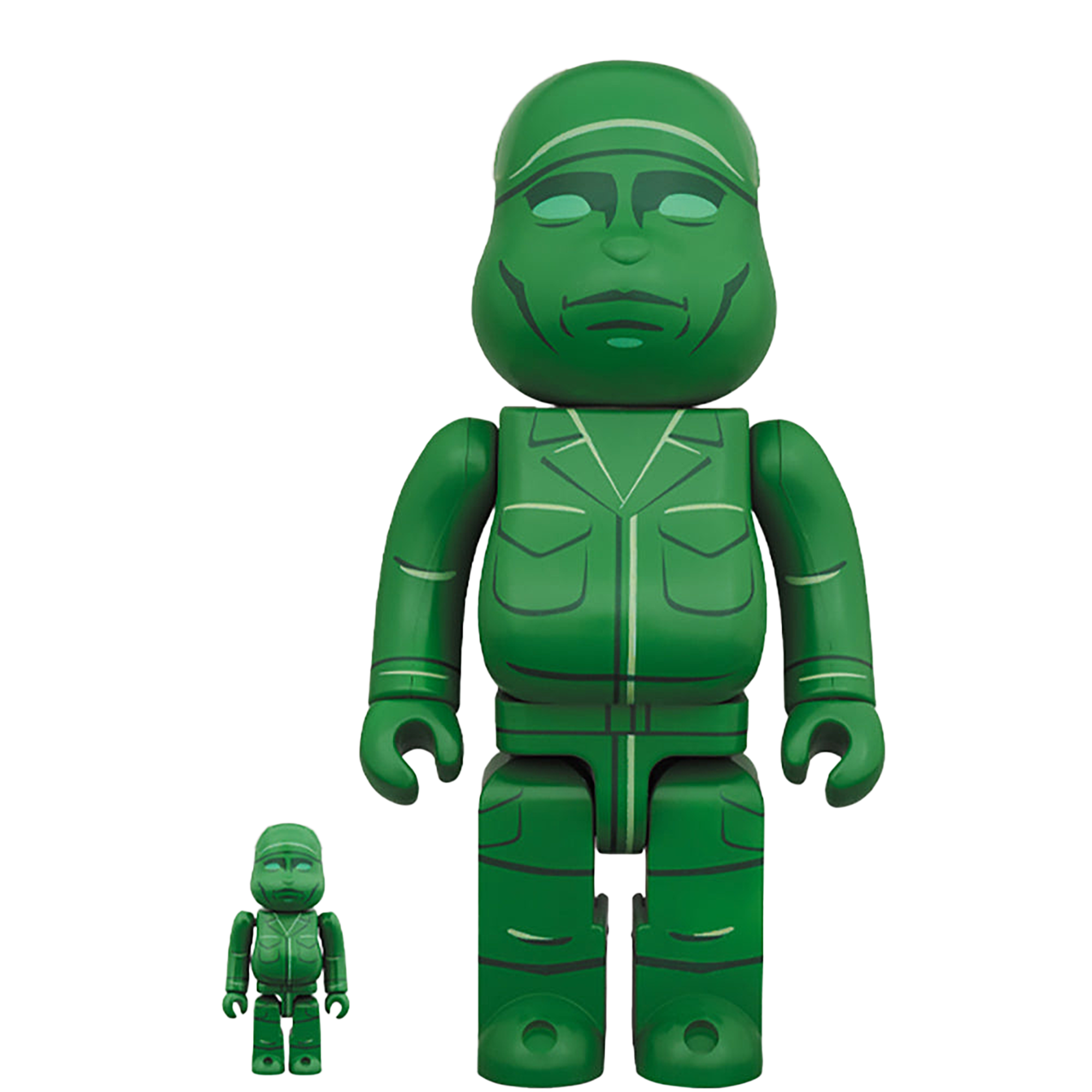 BE@RBRICK GREEN ARMY MEN 100％ & 400％