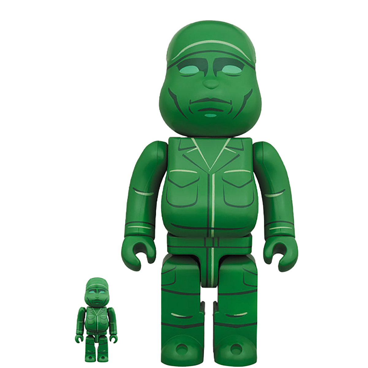 BE@RBRICK GREEN ARMY MEN 100％ & 400％