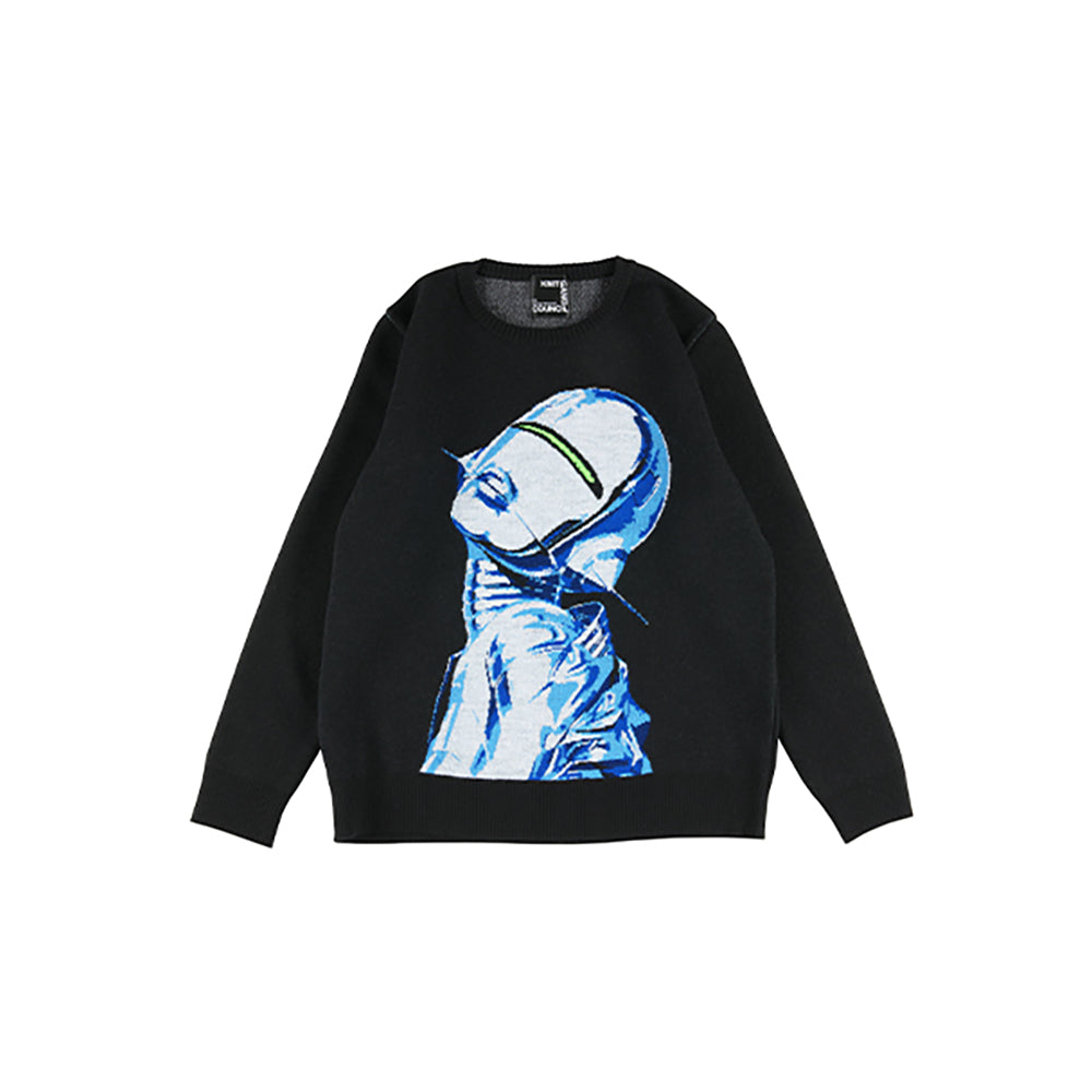 KNIT GANG COUNCIL "HAJIME SORAYAMA" CREW NECK SWEATER "SEXY ROBOT"_0