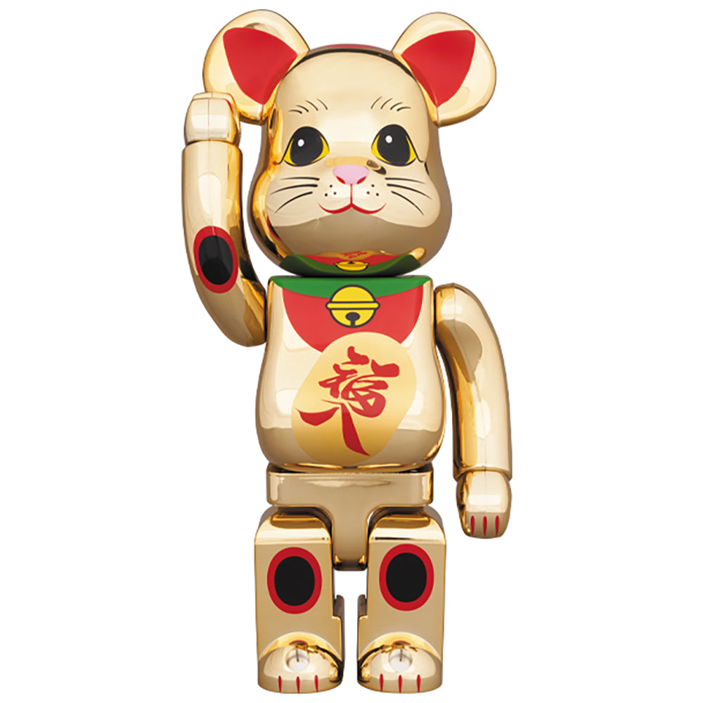 BE@RBRICK 招き猫 金メッキ 福入 400％_0