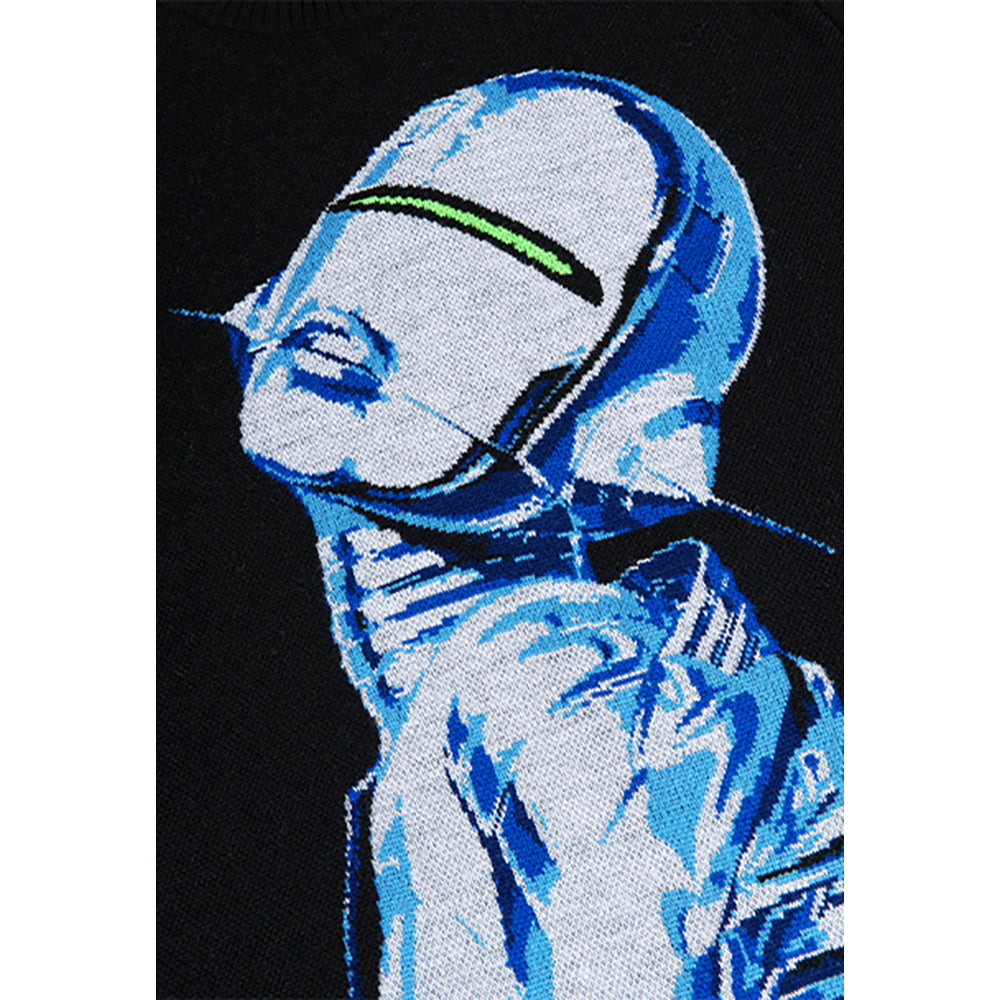 KNIT GANG COUNCIL "HAJIME SORAYAMA" CREW NECK SWEATER "SEXY ROBOT"_2