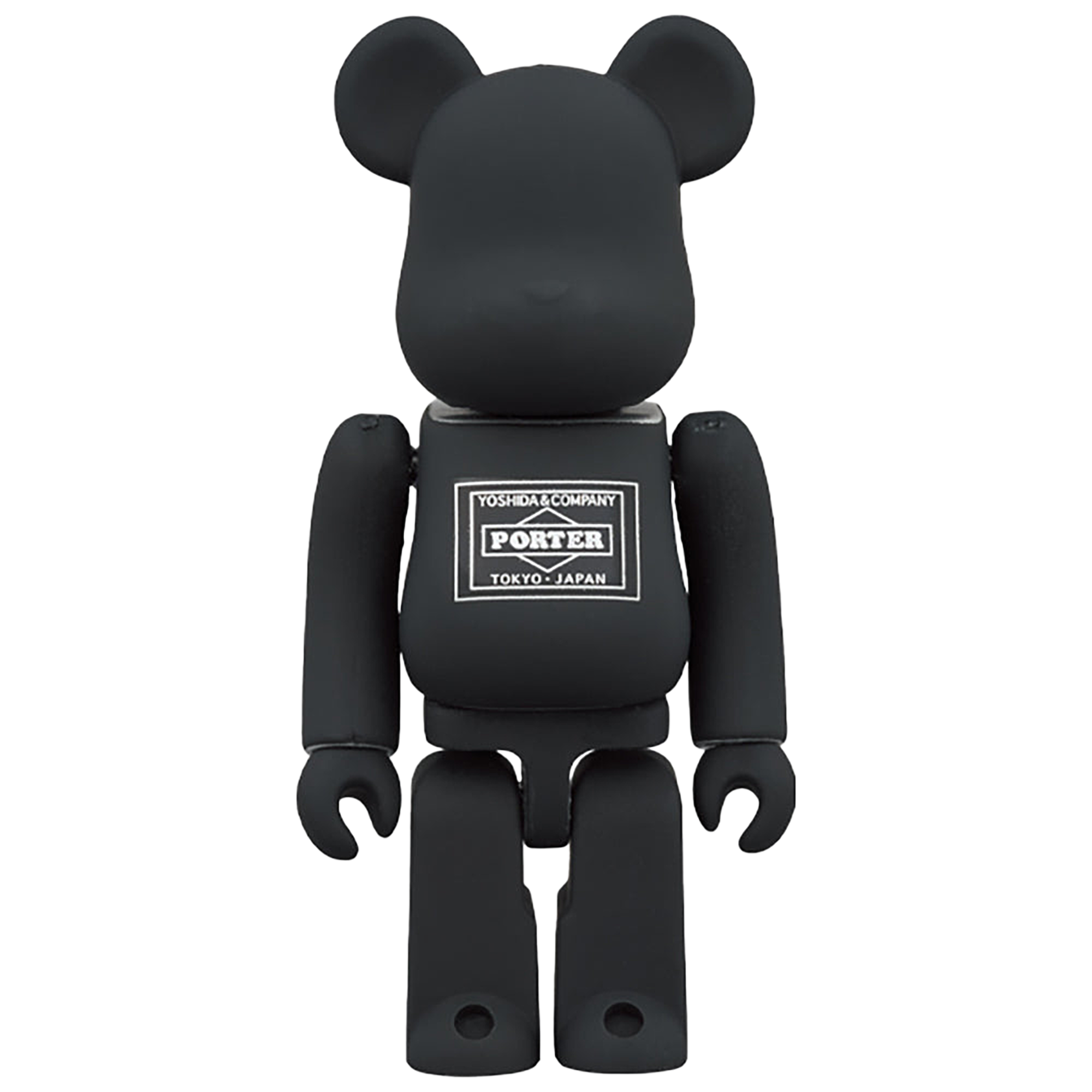 PORTER × BE@RBRICK BLACK／SILVER 100％