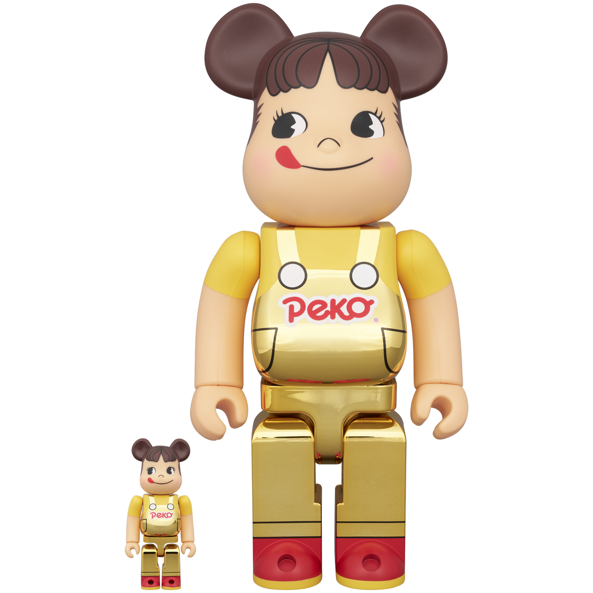 BE@RBRICK ペコちゃん(オーバーオール) 金メッキ 100% & 400 BE@RBRICK ペコちゃん(オーバーオール) 金メッキ 100% & 400