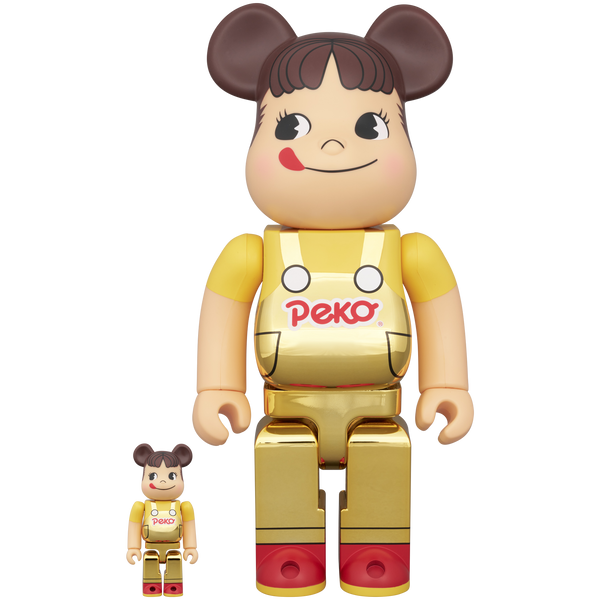 BE@RBRICK ペコちゃん(オーバーオール) 金メッキ 100% & 400 BE@RBRICK ペコちゃん(オーバーオール) 金メッキ 100% & 400