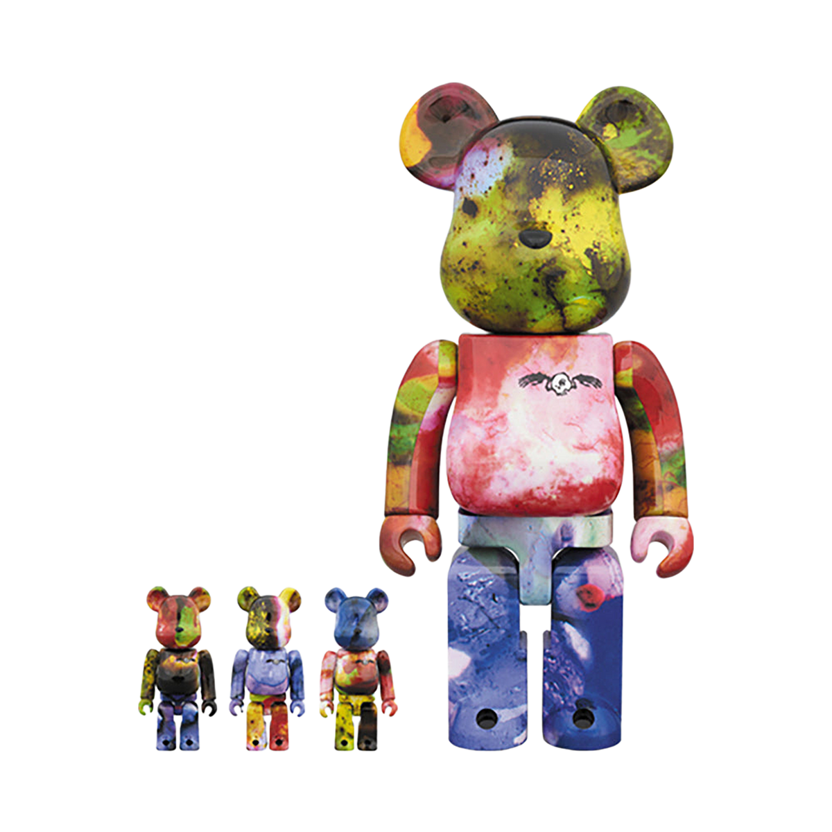 BE@RBRICK PUSHEAD 3 different colors 100％ & 400％ 4 PC SET