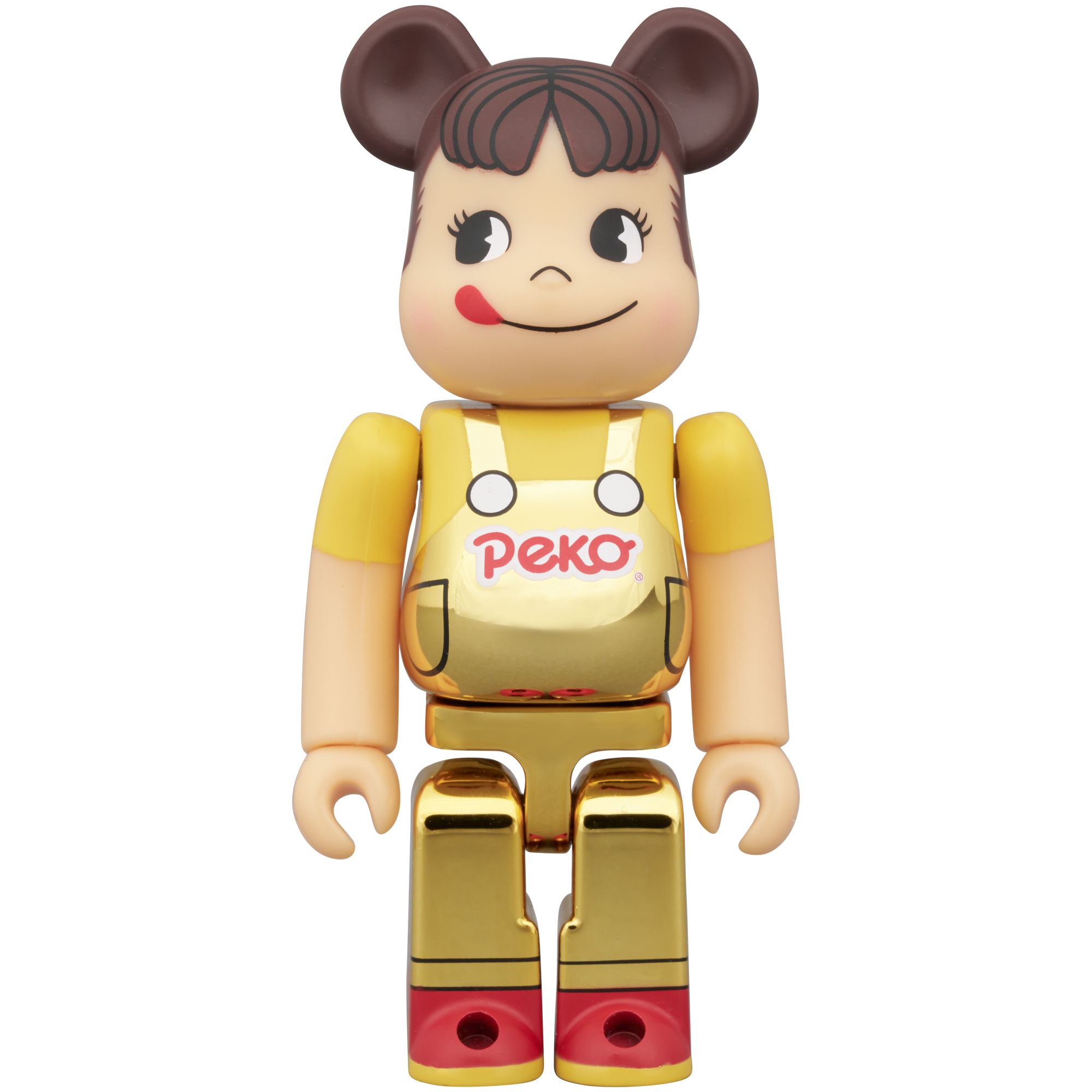 BE@RBRICK ペコちゃん 100% 400% オーバーオール 新品未開封 BE@RBRICK ペコちゃん(オーバーオール) 金メッキ 100％ & 400