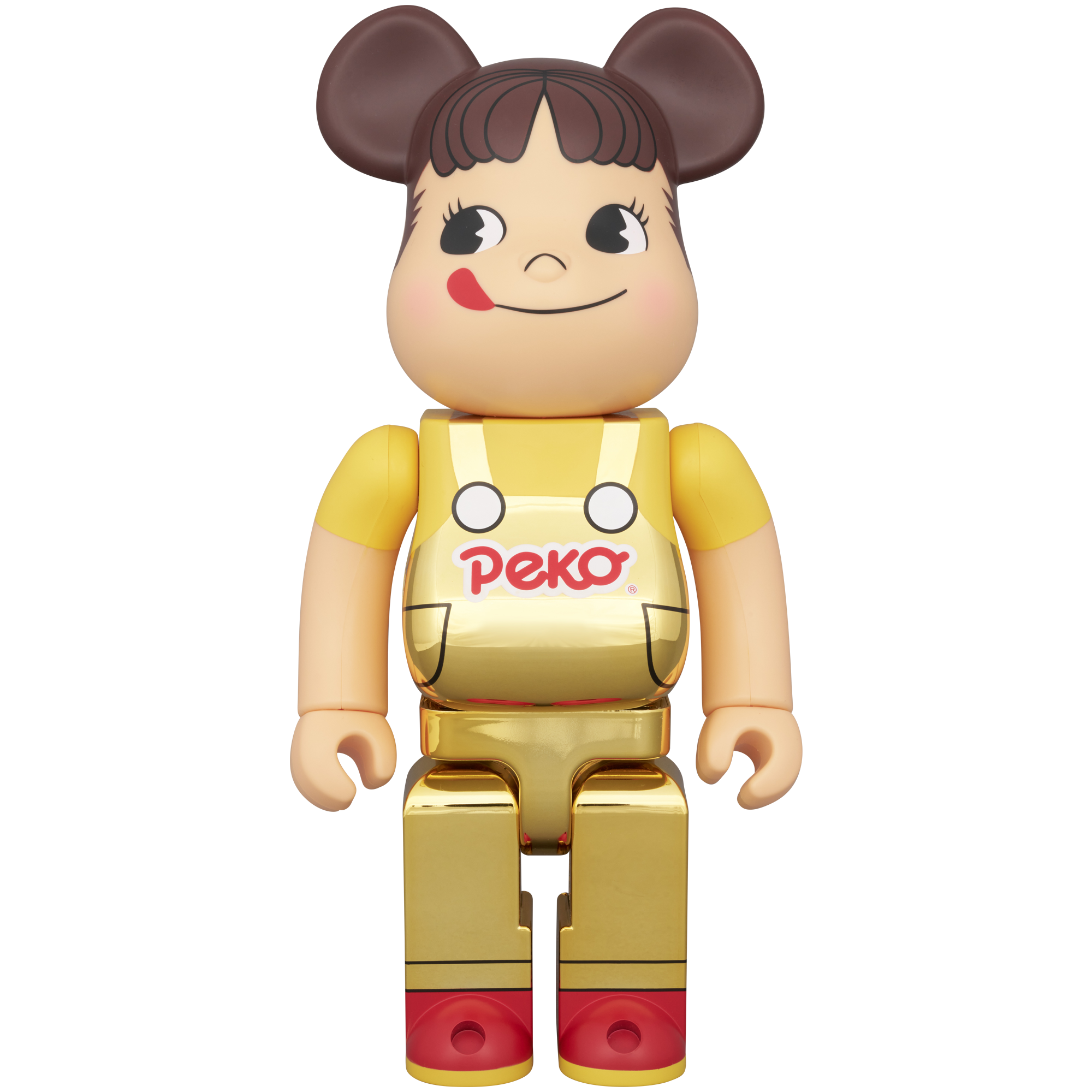 ペコちゃん BE@RBRICK ペコちゃん(オーバーオール) 金メッキ 100％ & 400