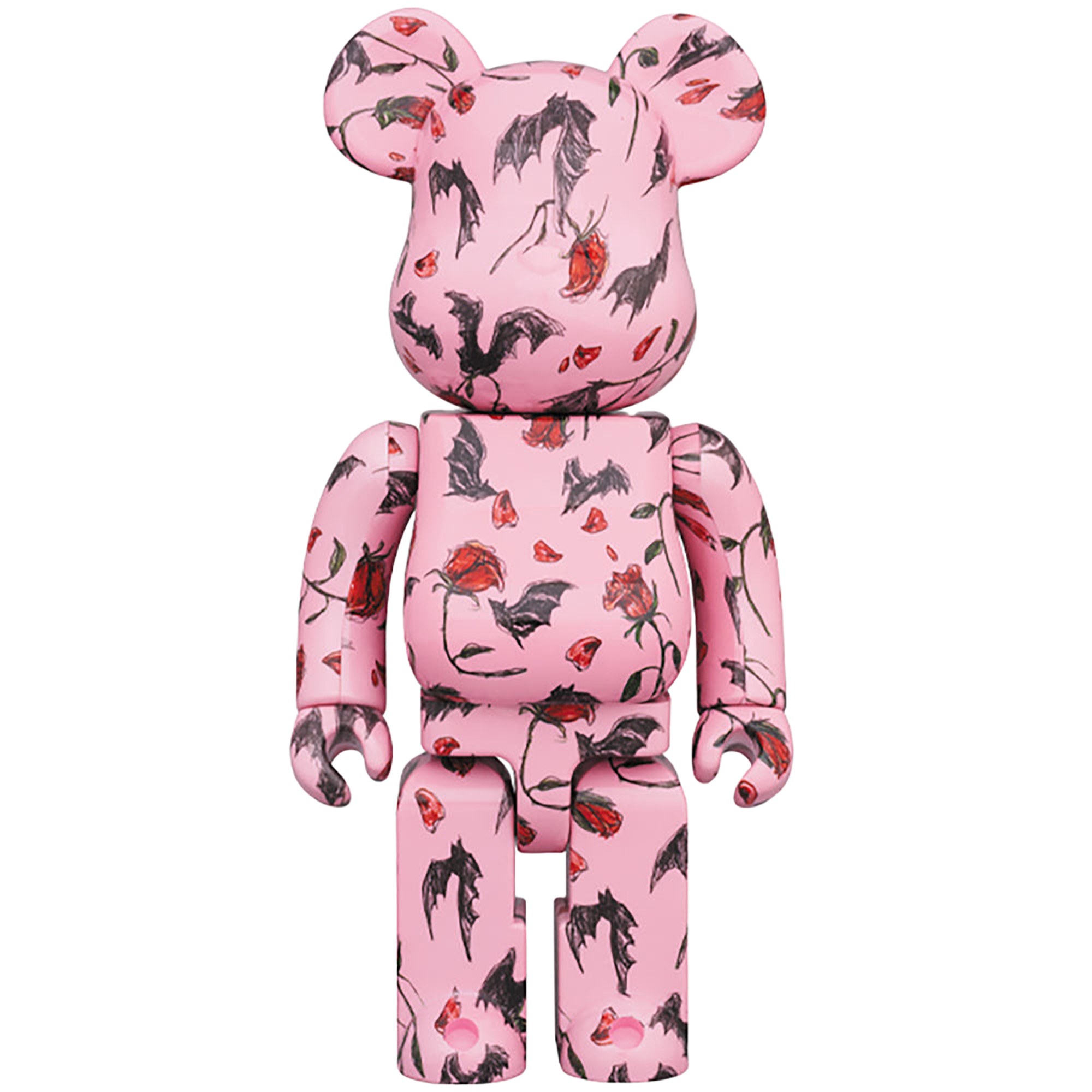 BE@RBRICK KIDILL × ERI WAKIYAMA BAT & ROSE 100％ & 400％ Pink/White