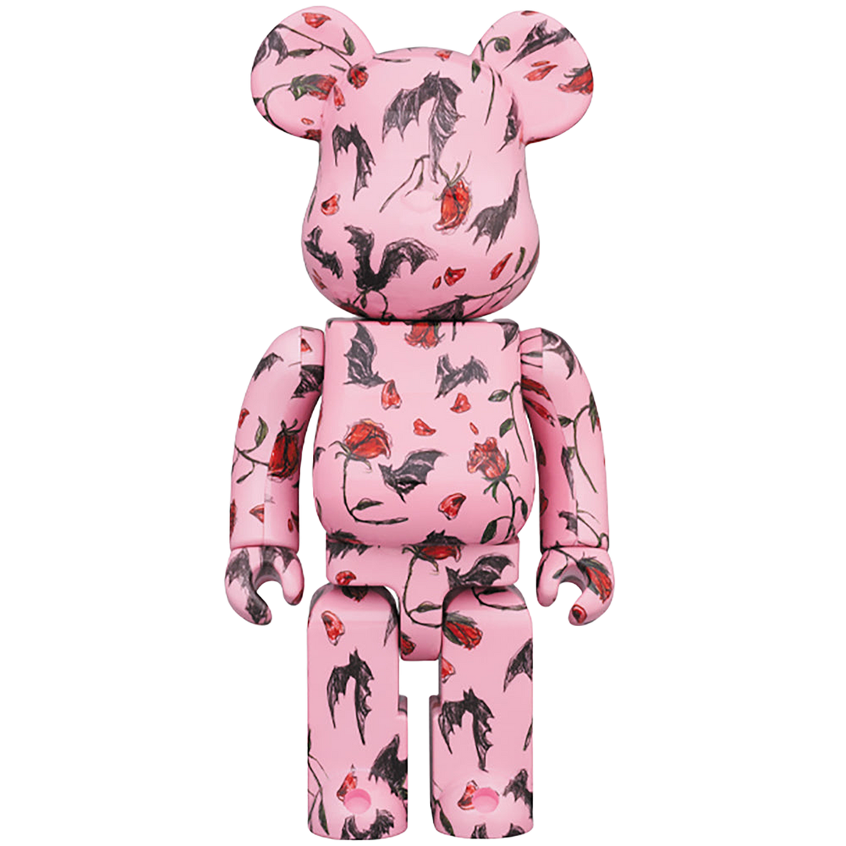 BE@RBRICK KIDILL × ERI WAKIYAMA BAT & ROSE 100％ & 400％ Pink/White