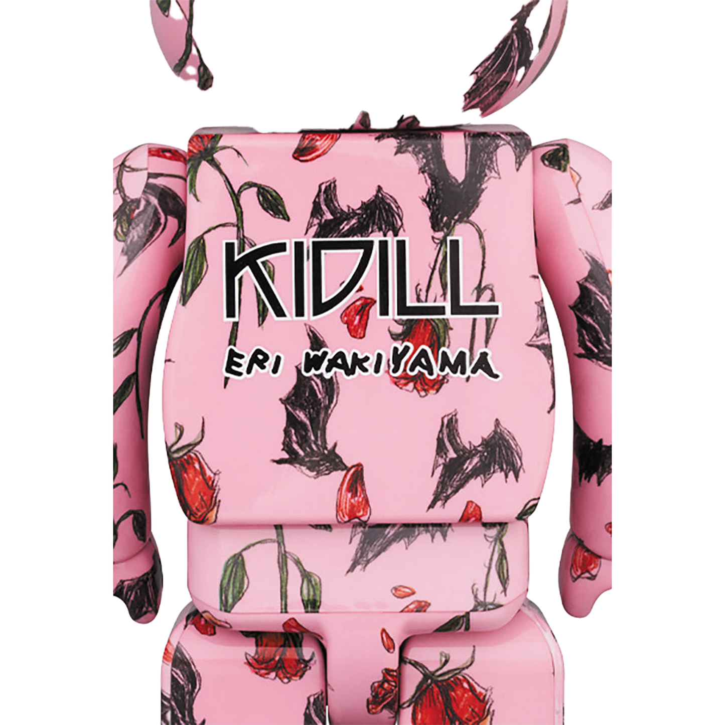 BE@RBRICK KIDILL × ERI WAKIYAMA BAT & ROSE 100％ & 400％ Pink/White