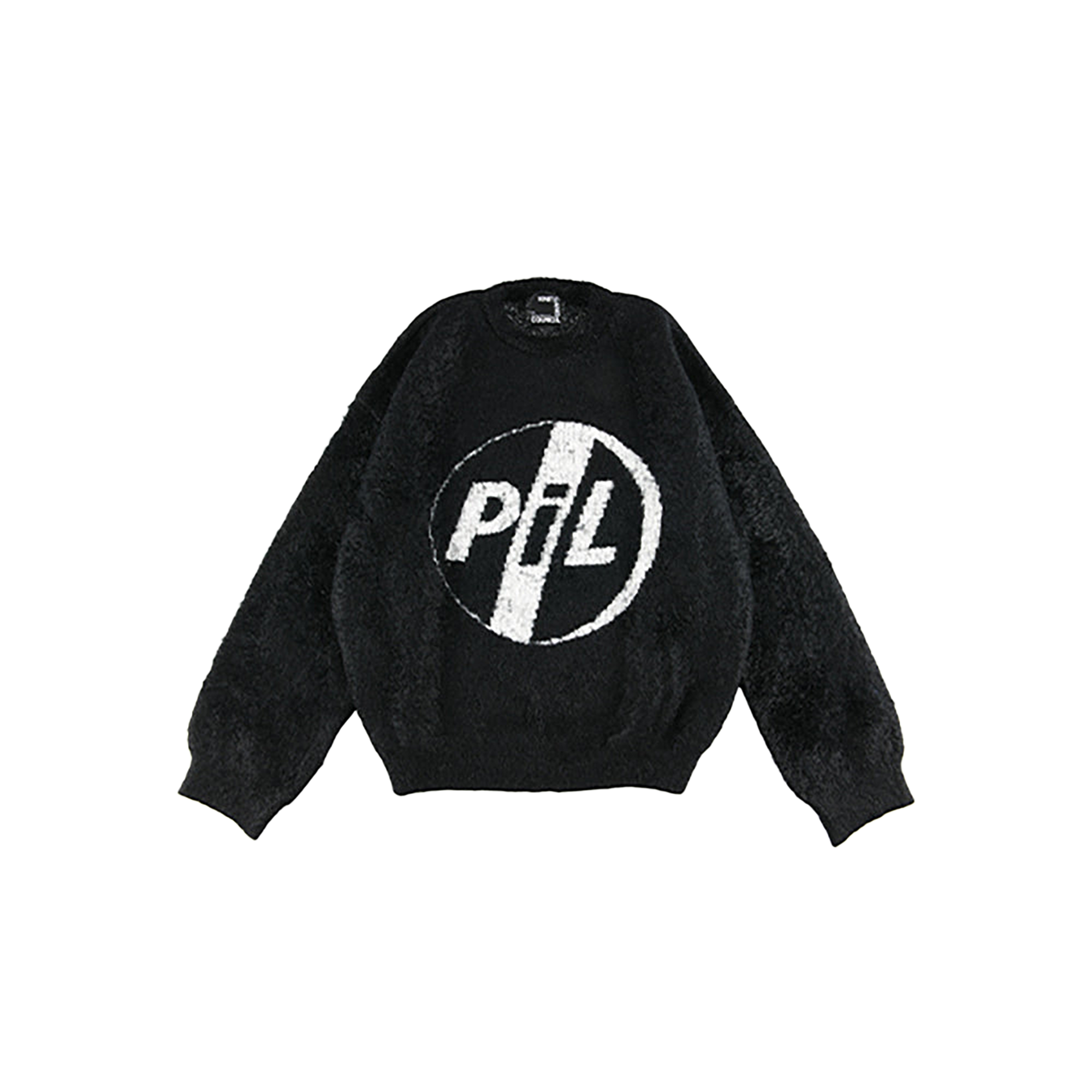 KNIT GANG COUNCIL "PIL" CREW NECK SWEATER "LOGO" BLACK／NAVY