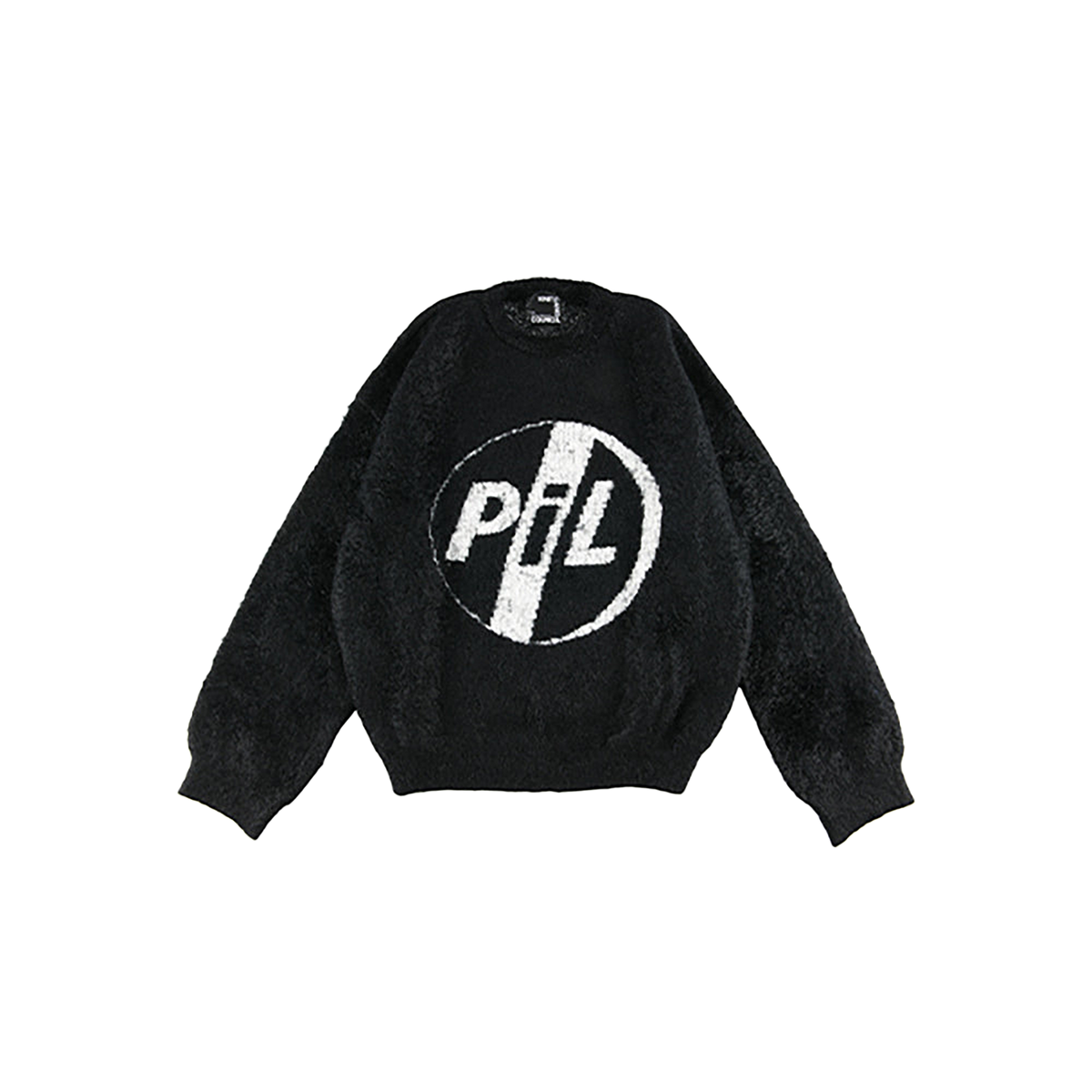 KNIT GANG COUNCIL "PIL" CREW NECK SWEATER "LOGO" BLACK／NAVY