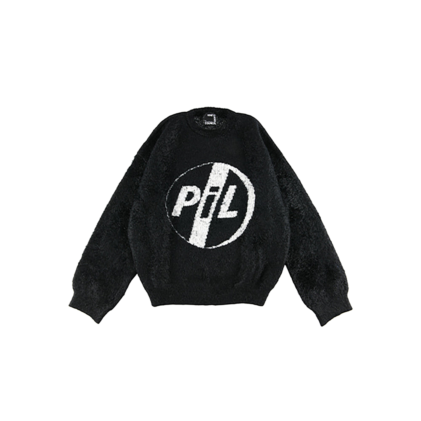 KNIT GANG COUNCIL "PIL" CREW NECK SWEATER "LOGO" BLACK／NAVY
